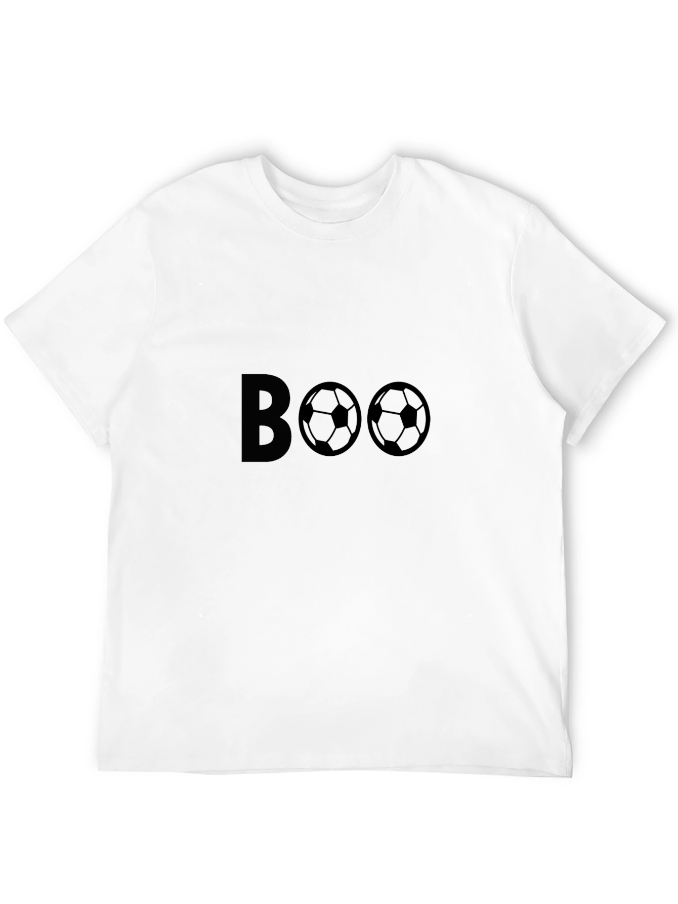 Boo Soccer Graphic Tee - Black Crew Neck T-Shirt