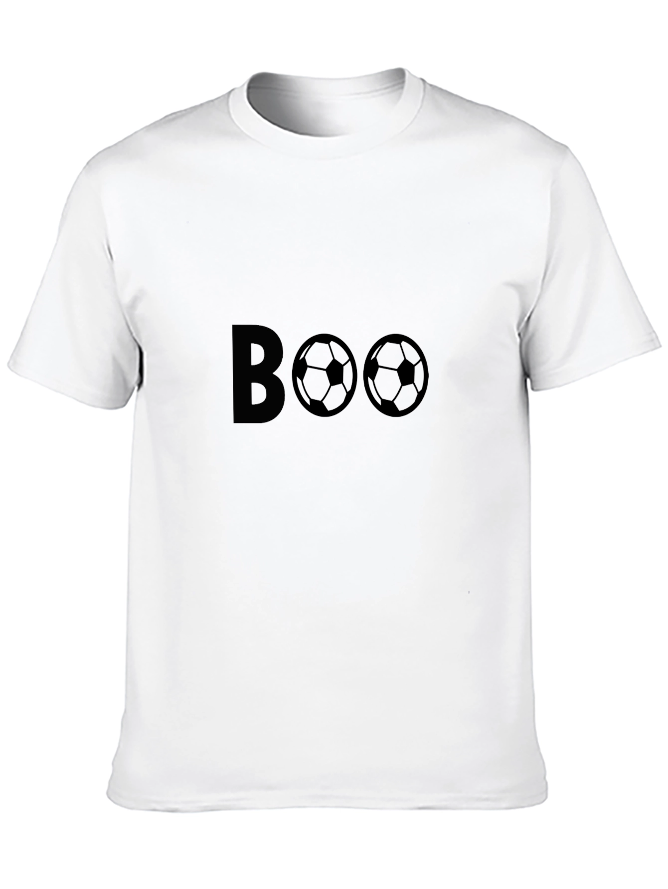 Boo Soccer Graphic Tee - Black Crew Neck T-Shirt