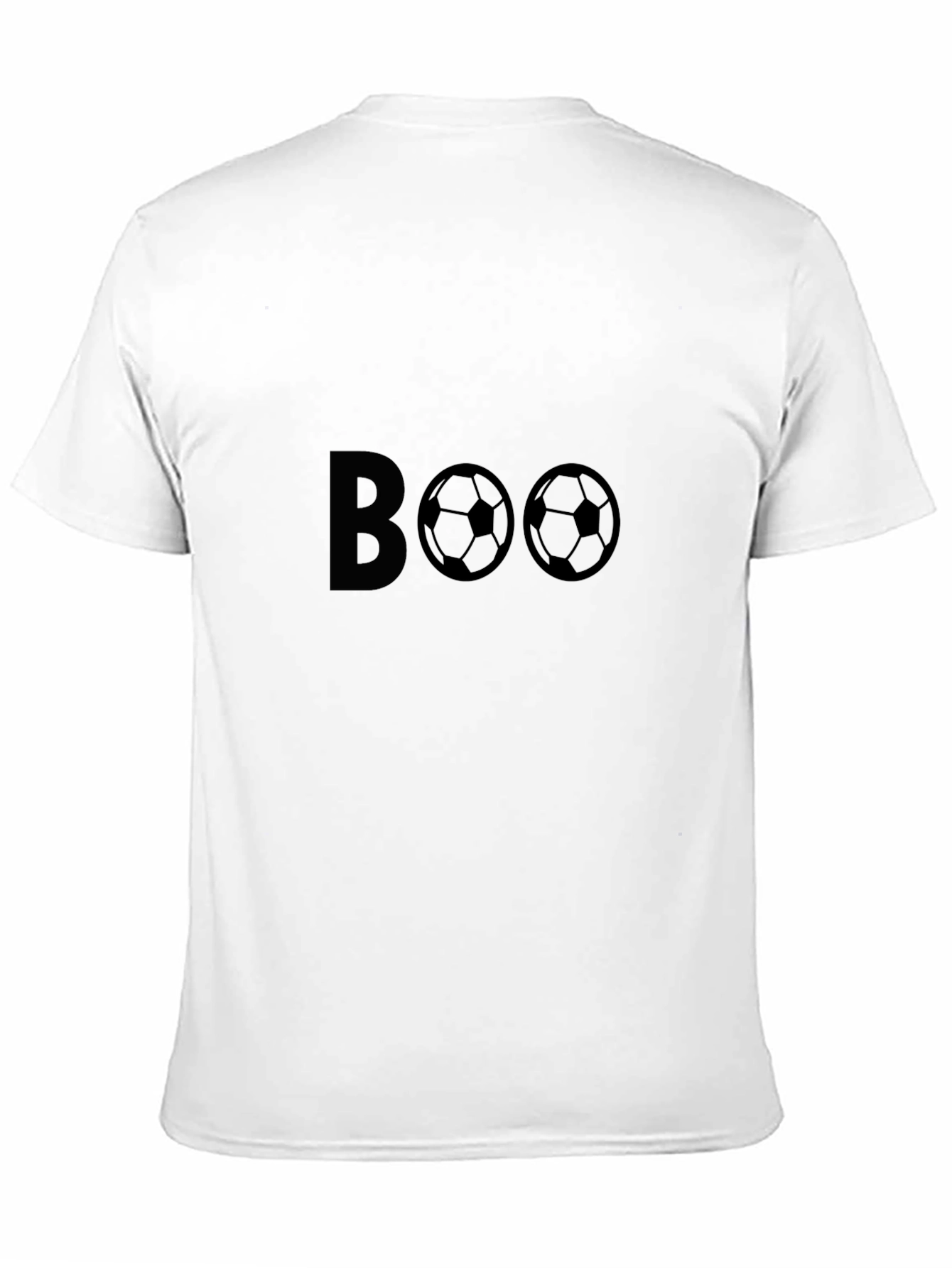 Boo Soccer Graphic Tee - Black Crew Neck T-Shirt