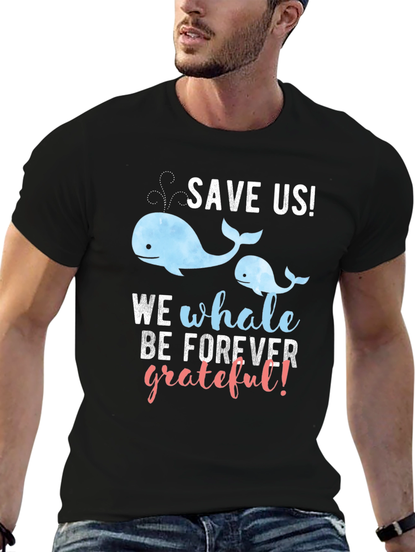 Save The Whales Graphic T-Shirt