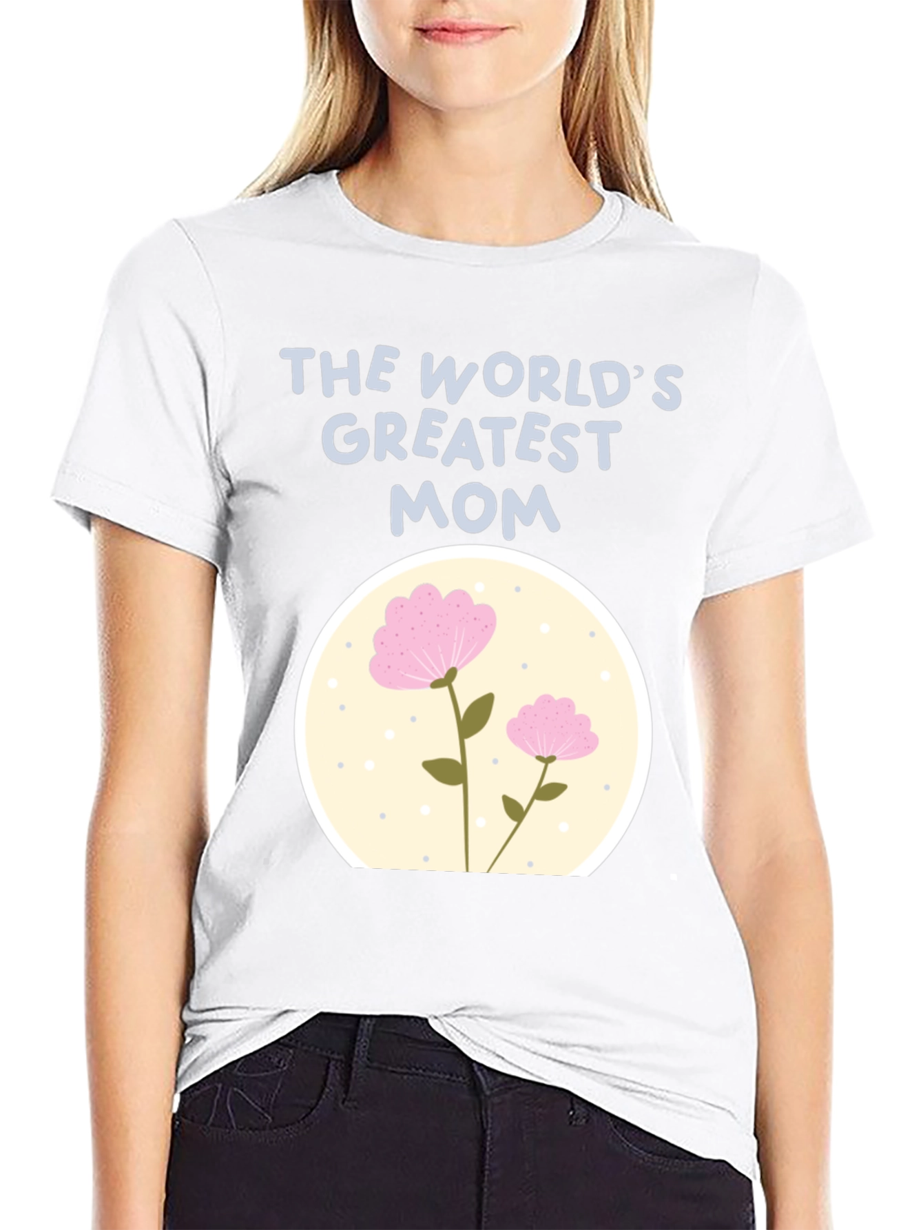 Worlds Greatest Mom Floral Graphic Tee