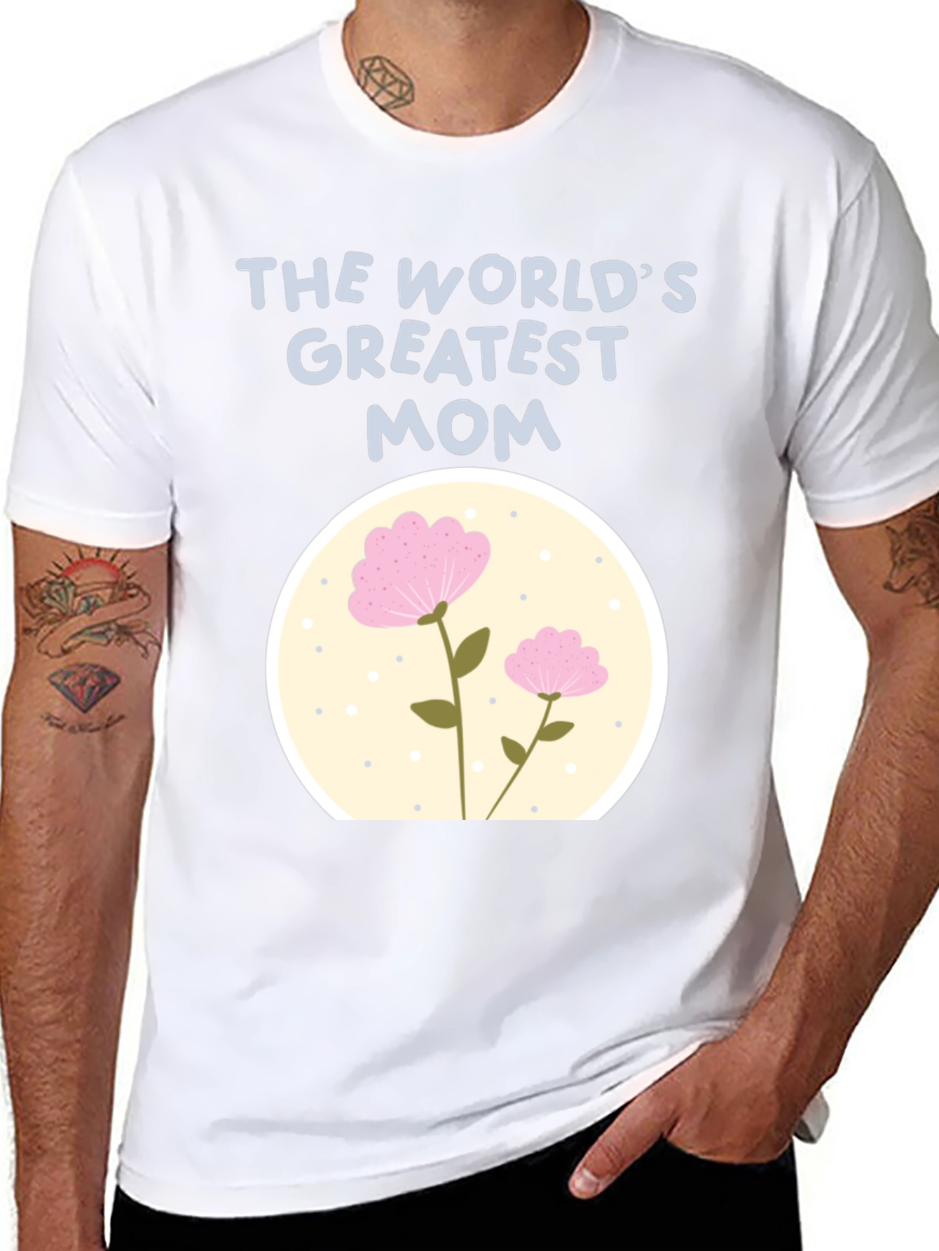 Worlds Greatest Mom Floral Graphic Tee