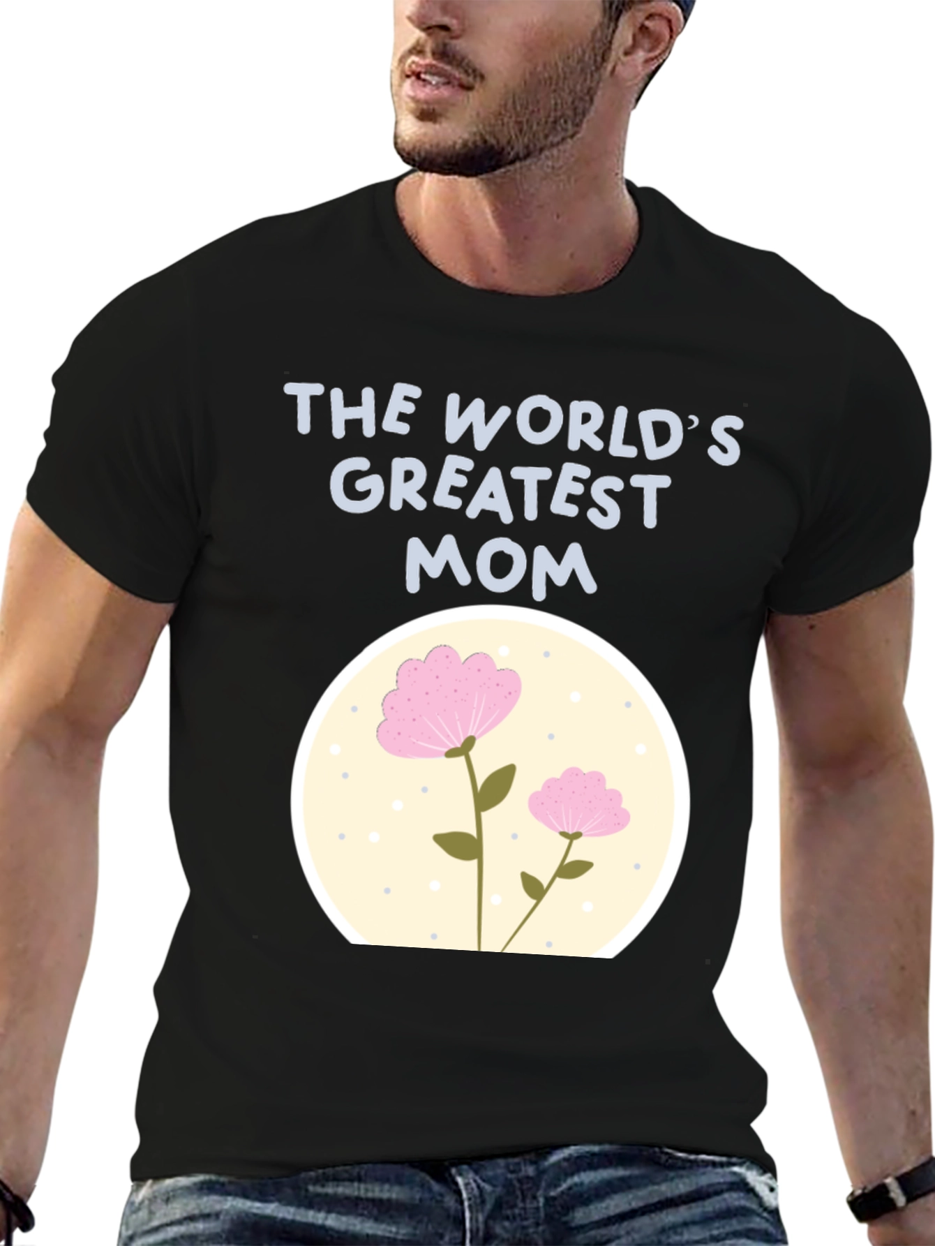 Worlds Greatest Mom Floral Graphic Tee