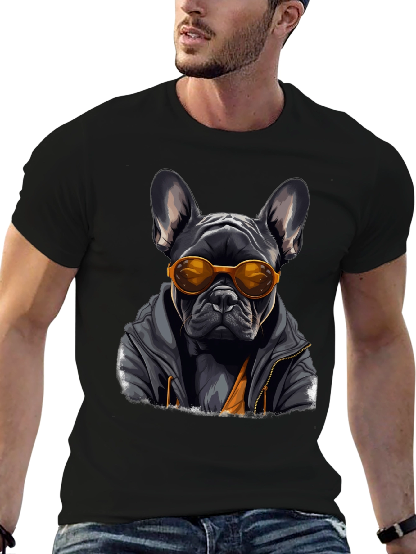 Cool Dog T-Shirt: French Bulldog with Shades