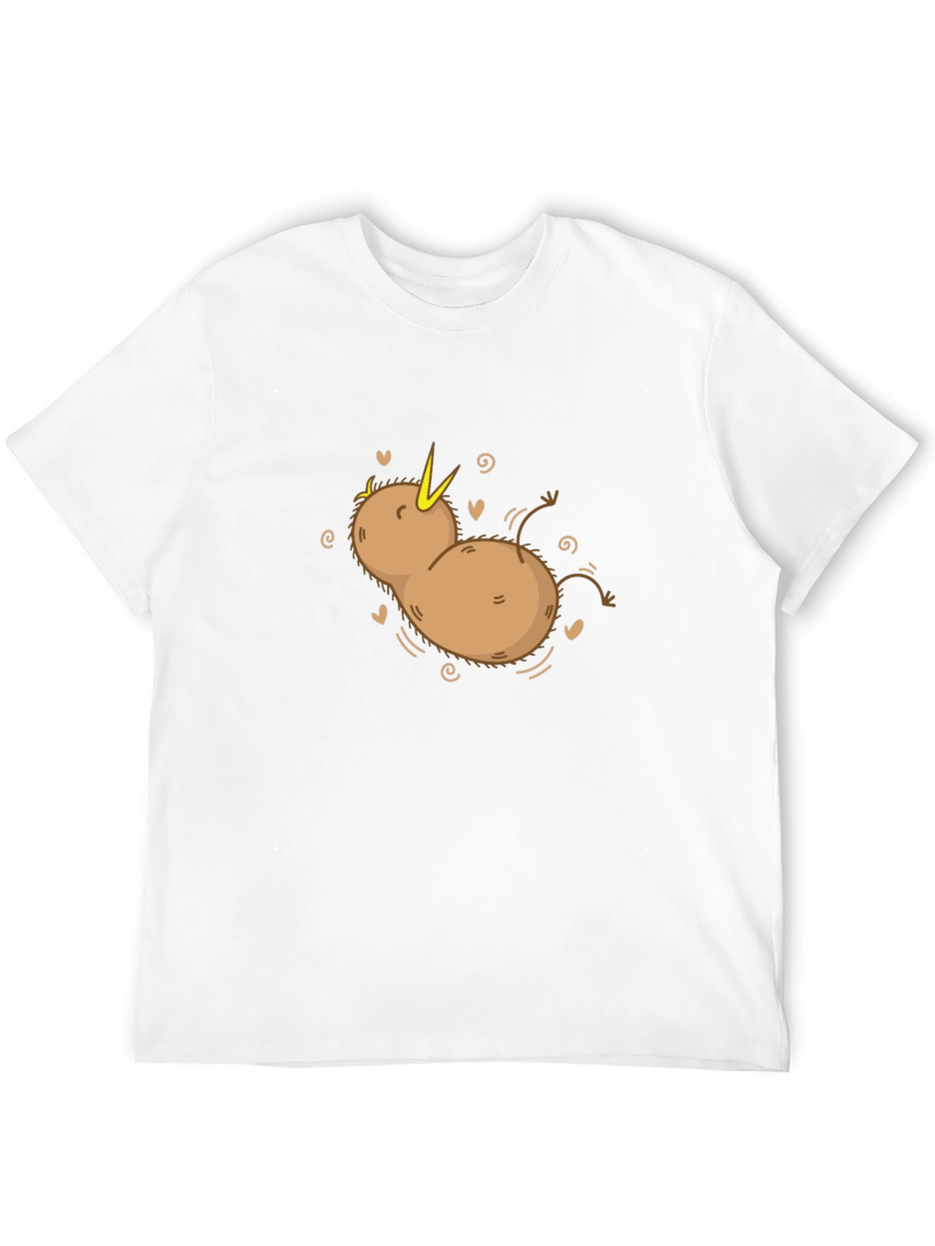 Kiwi Bird Cartoon T-Shirt - Black Cotton Tee