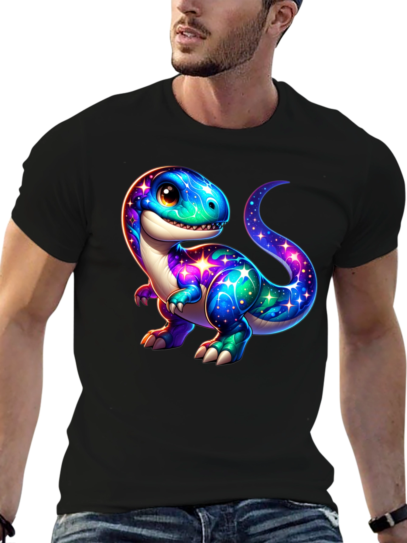 Galaxy Dino T-Shirt - Cute Dinosaur Tee