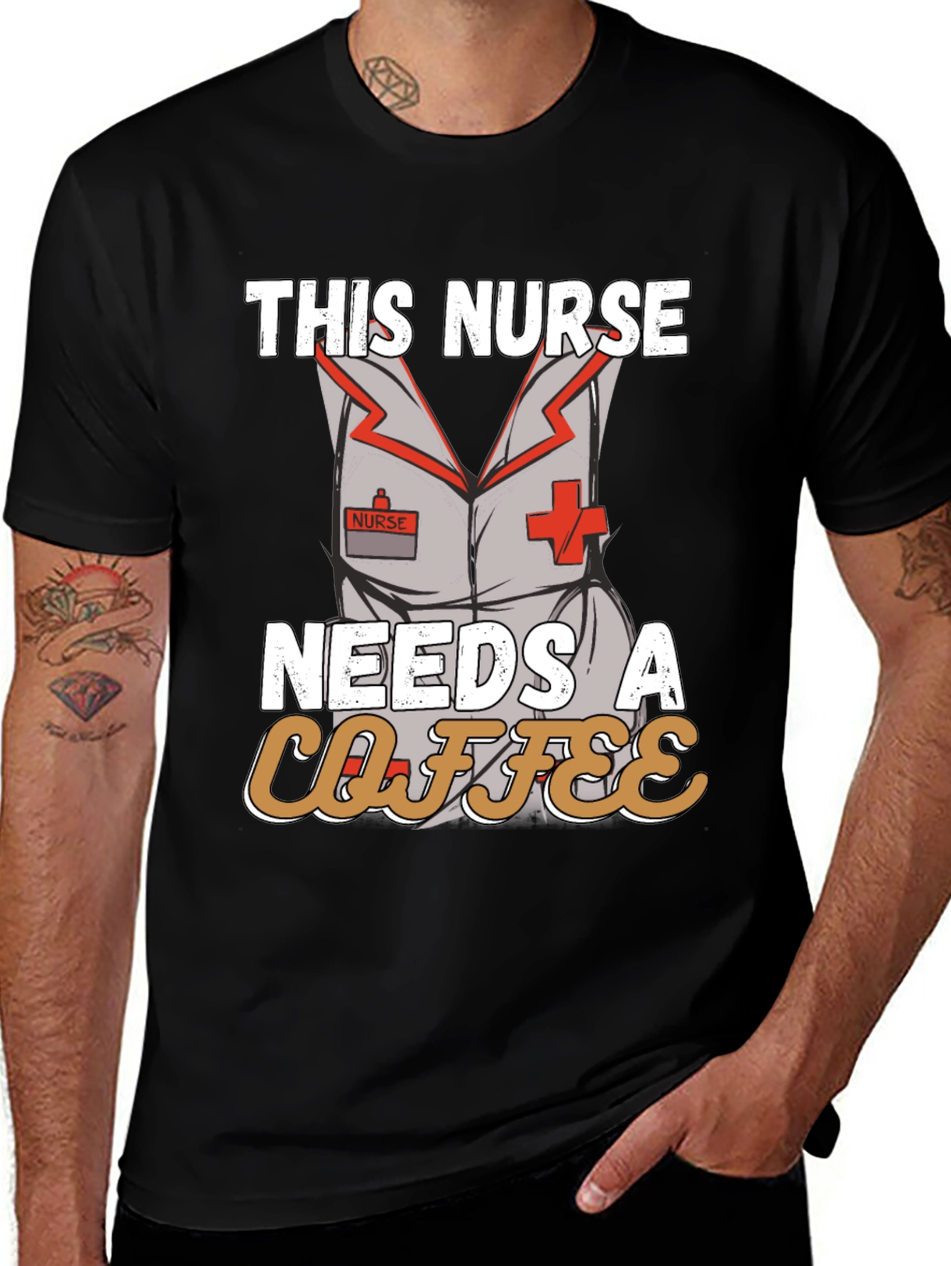 Nurse Needs Coffee T-Shirt - Funny Nursing Apparel