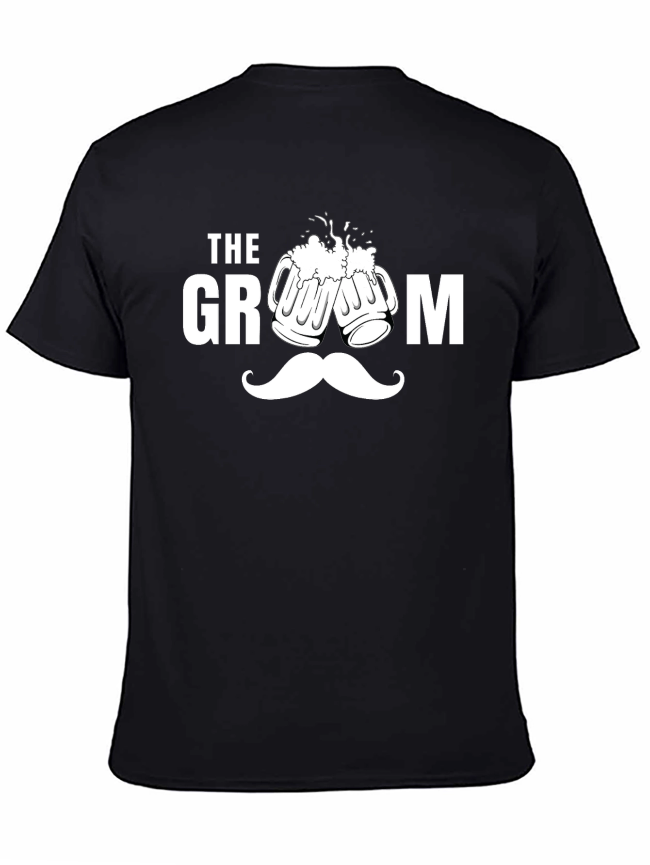 Groom Beer Toast Graphic Black T-Shirt