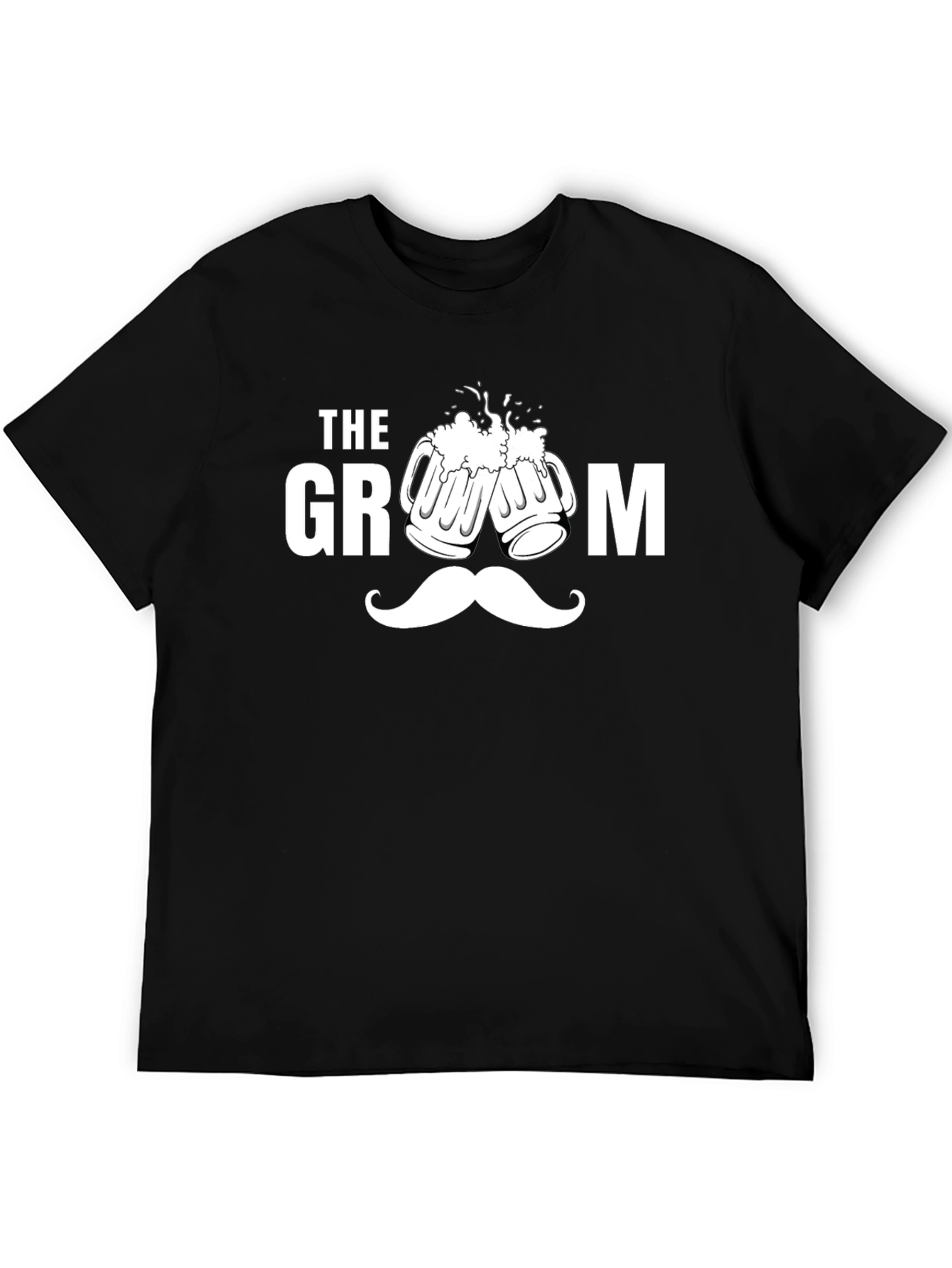 Groom Beer Toast Graphic Black T-Shirt