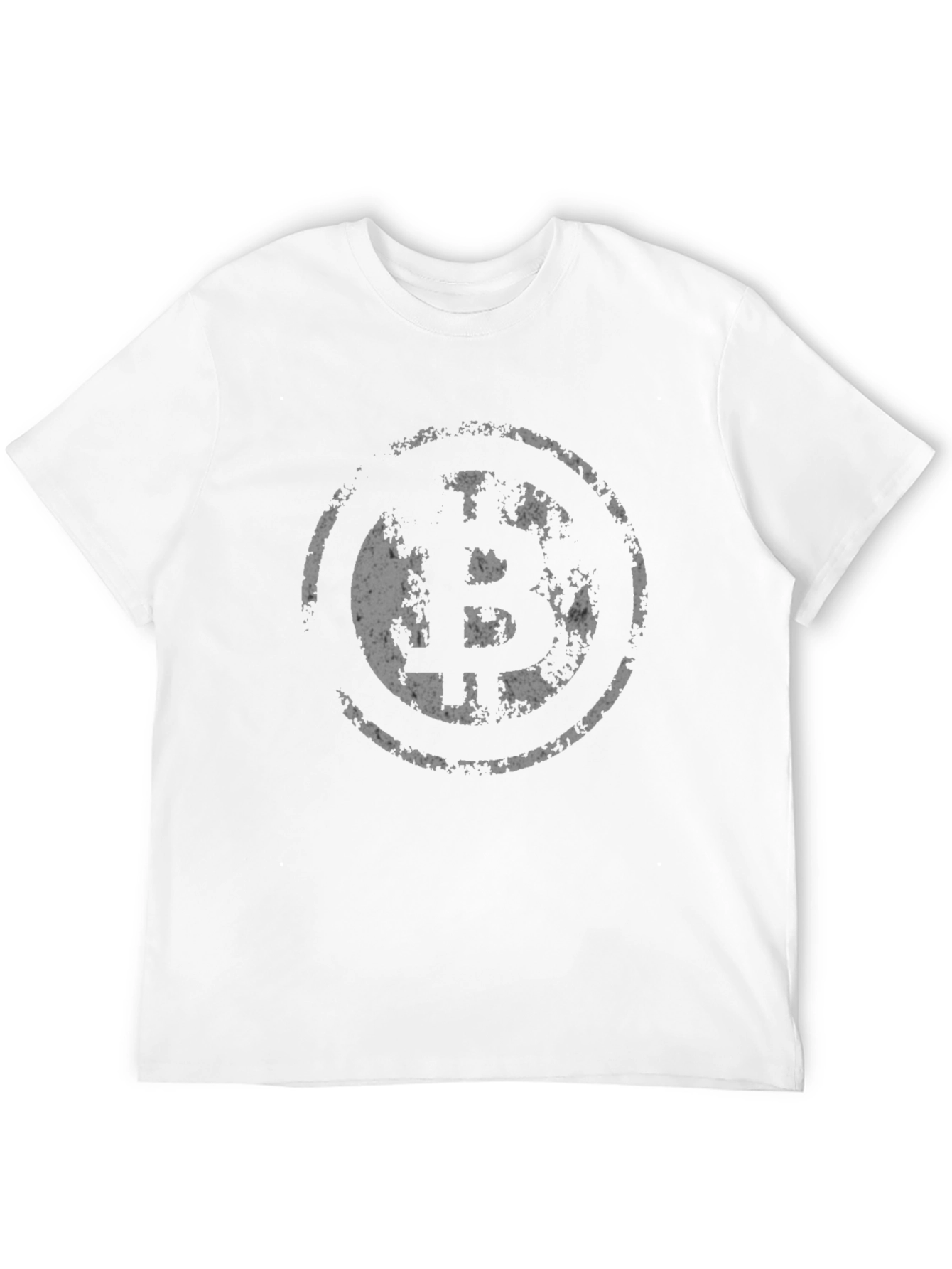 Bitcoin Distressed Logo Black T-Shirt
