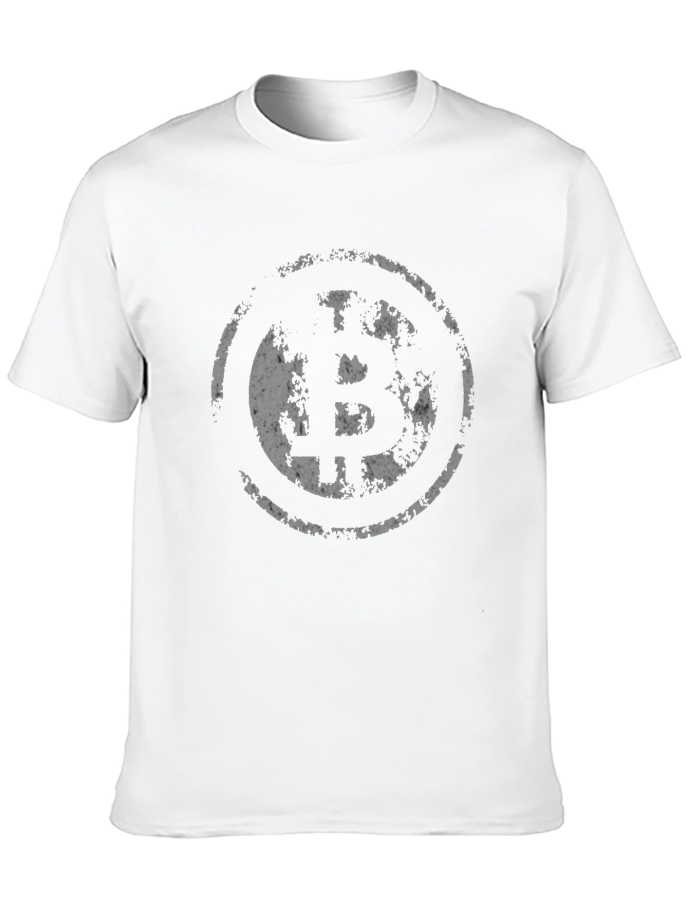 Bitcoin Distressed Logo Black T-Shirt