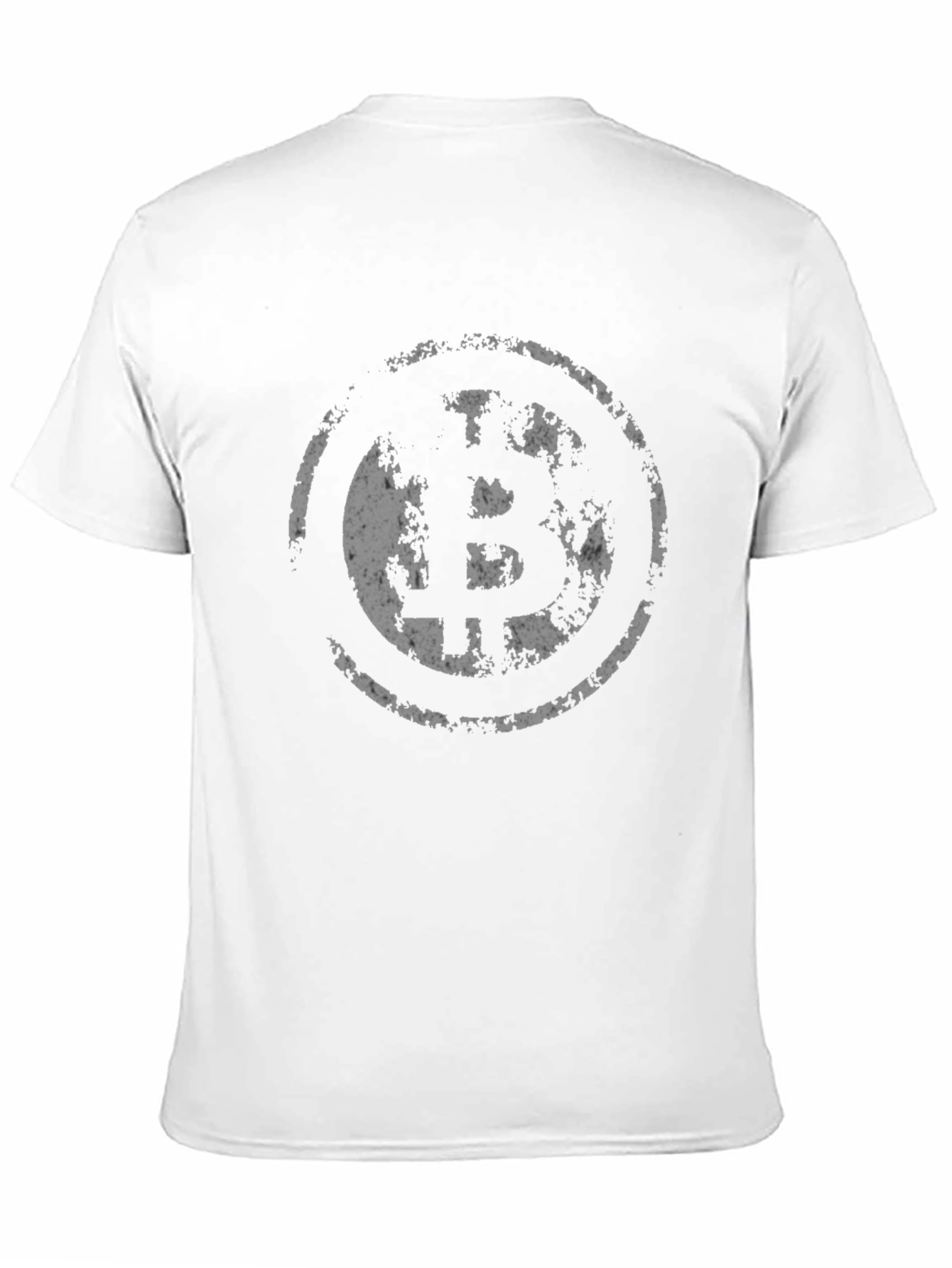 Bitcoin Distressed Logo Black T-Shirt