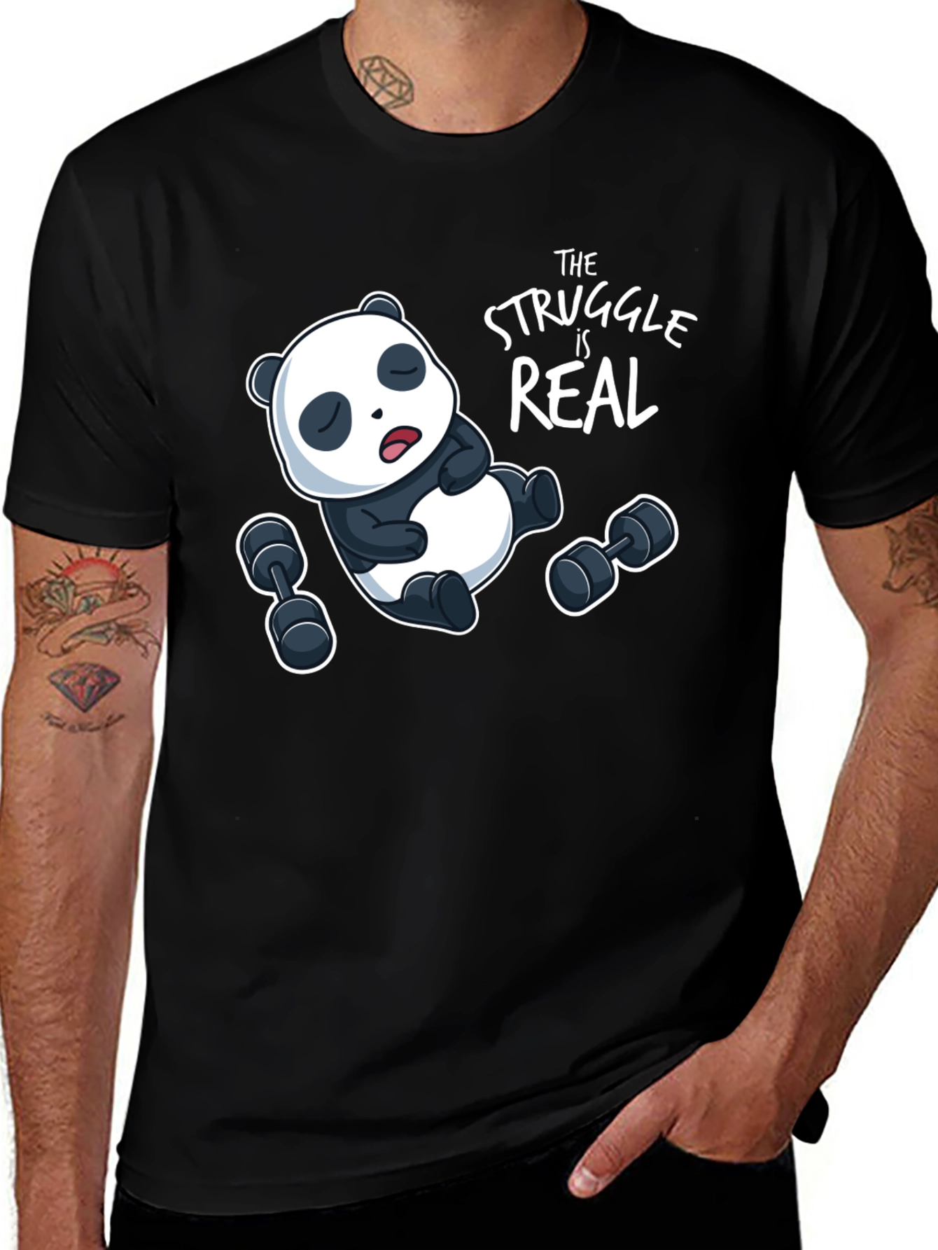 Funny Panda Workout T-Shirt