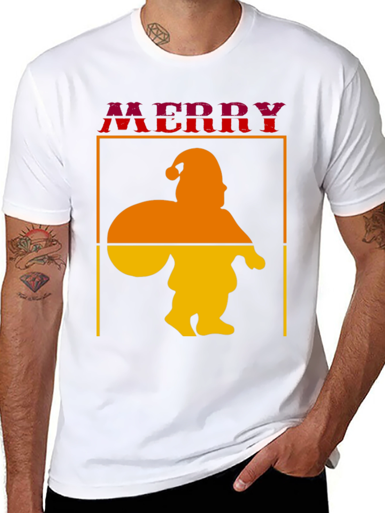 Retro Santa T-Shirt - Holiday Graphic Tee