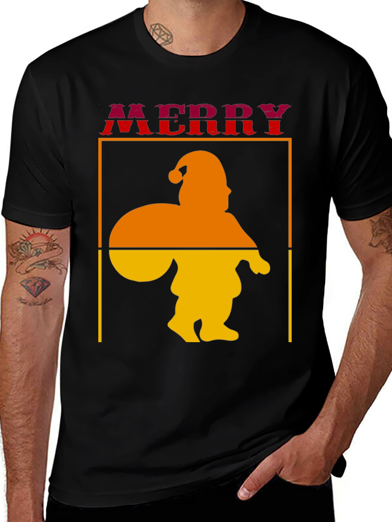 Retro Santa T-Shirt - Holiday Graphic Tee
