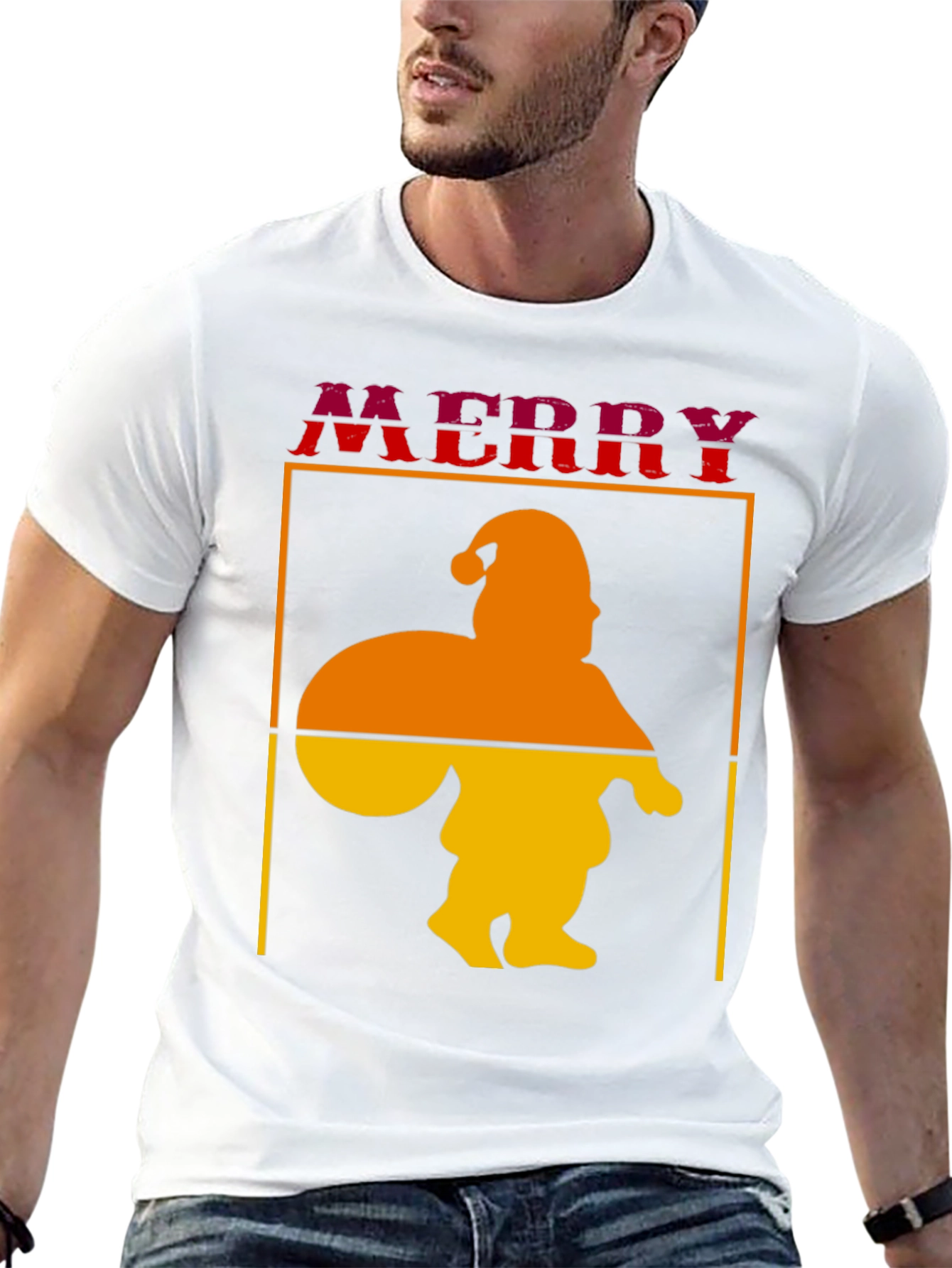 Retro Santa T-Shirt - Holiday Graphic Tee