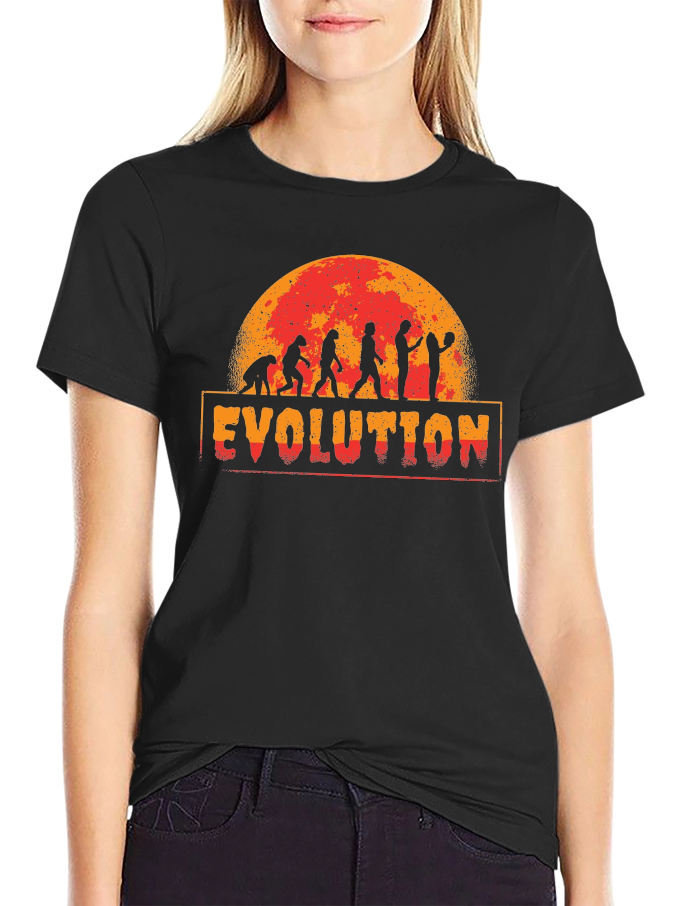 Basketball Evolution Graphic Print T-Shirt