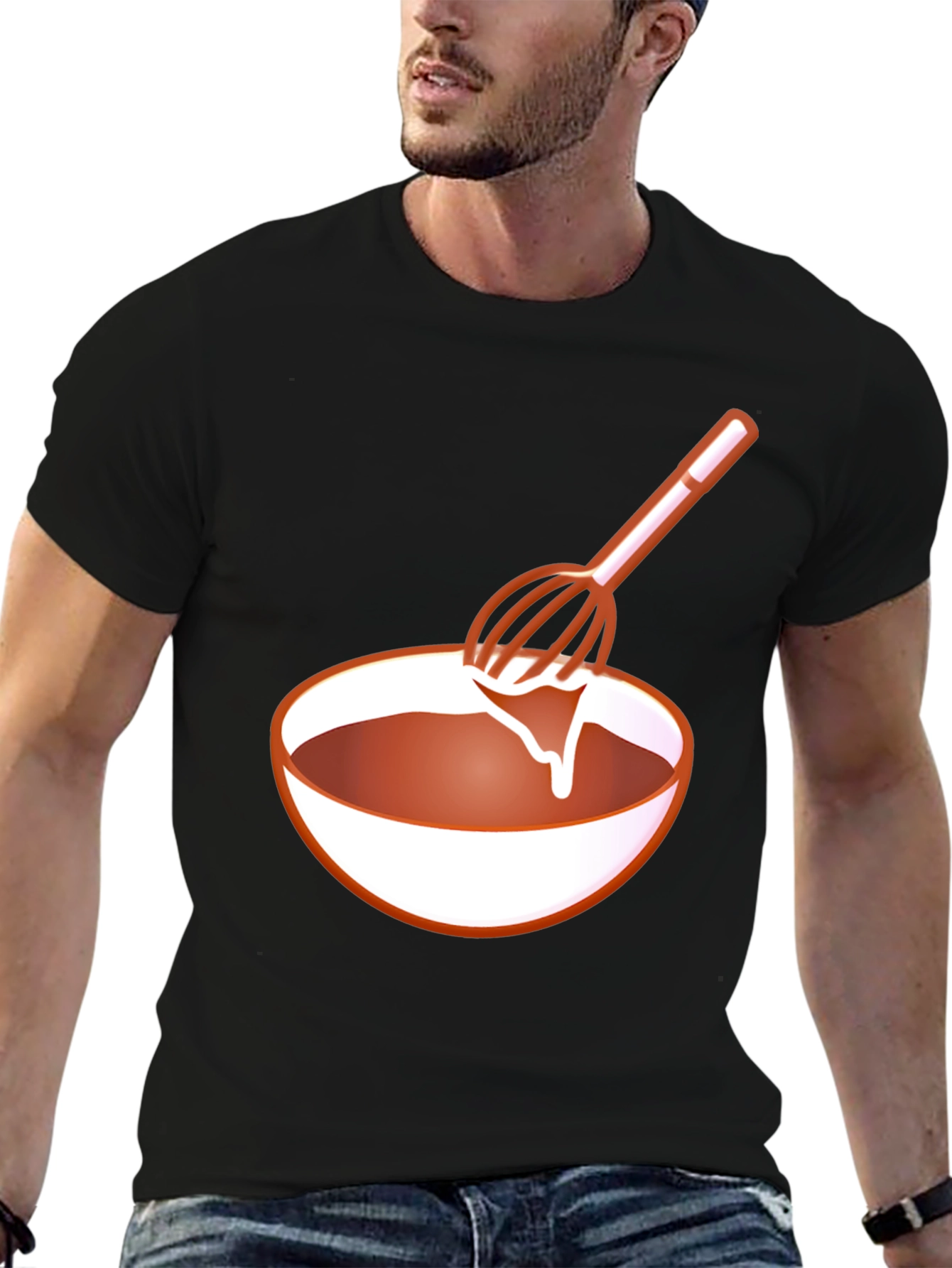 Chefs Whisk Bowl Black T-Shirt