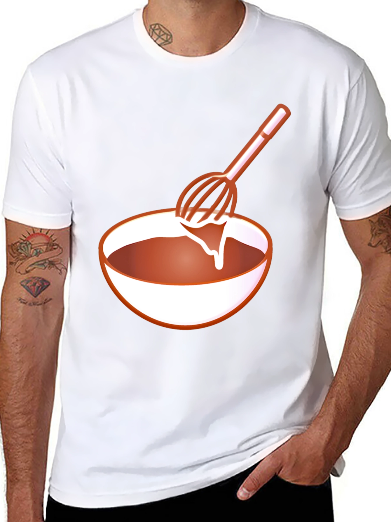 Chefs Whisk Bowl Black T-Shirt
