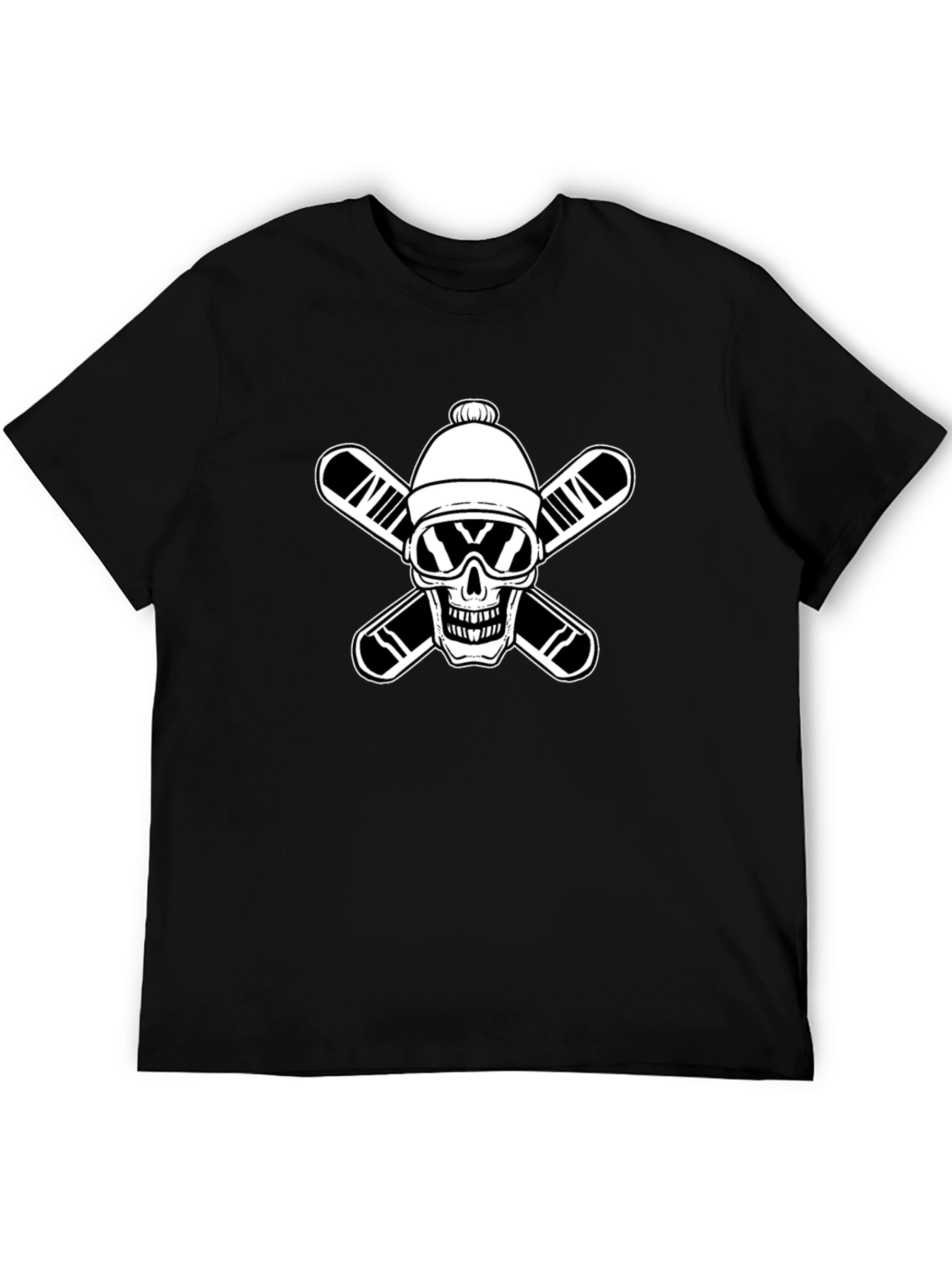 Skull Skier Graphic Tee - Black T-Shirt