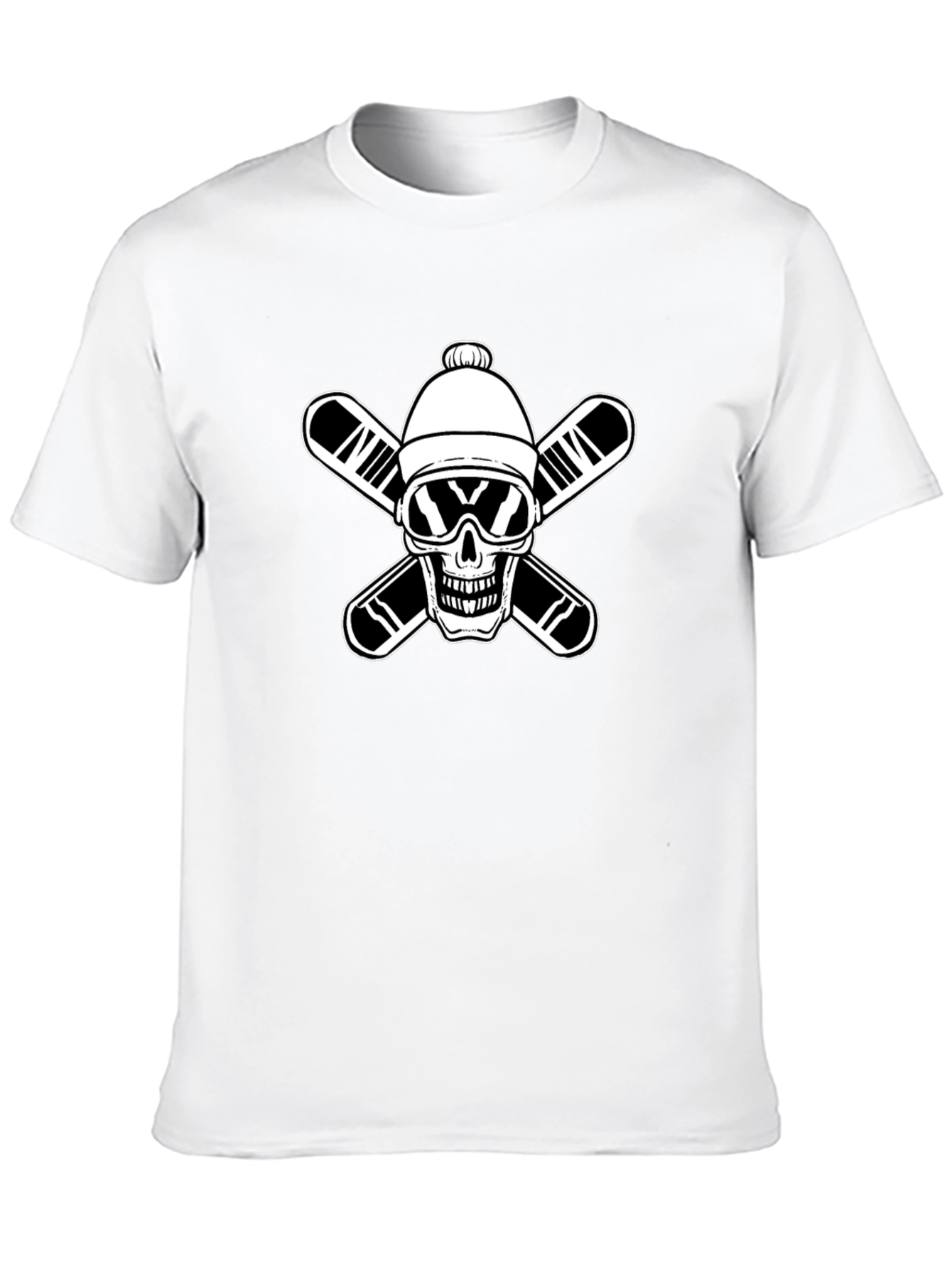 Skull Skier Graphic Tee - Black T-Shirt