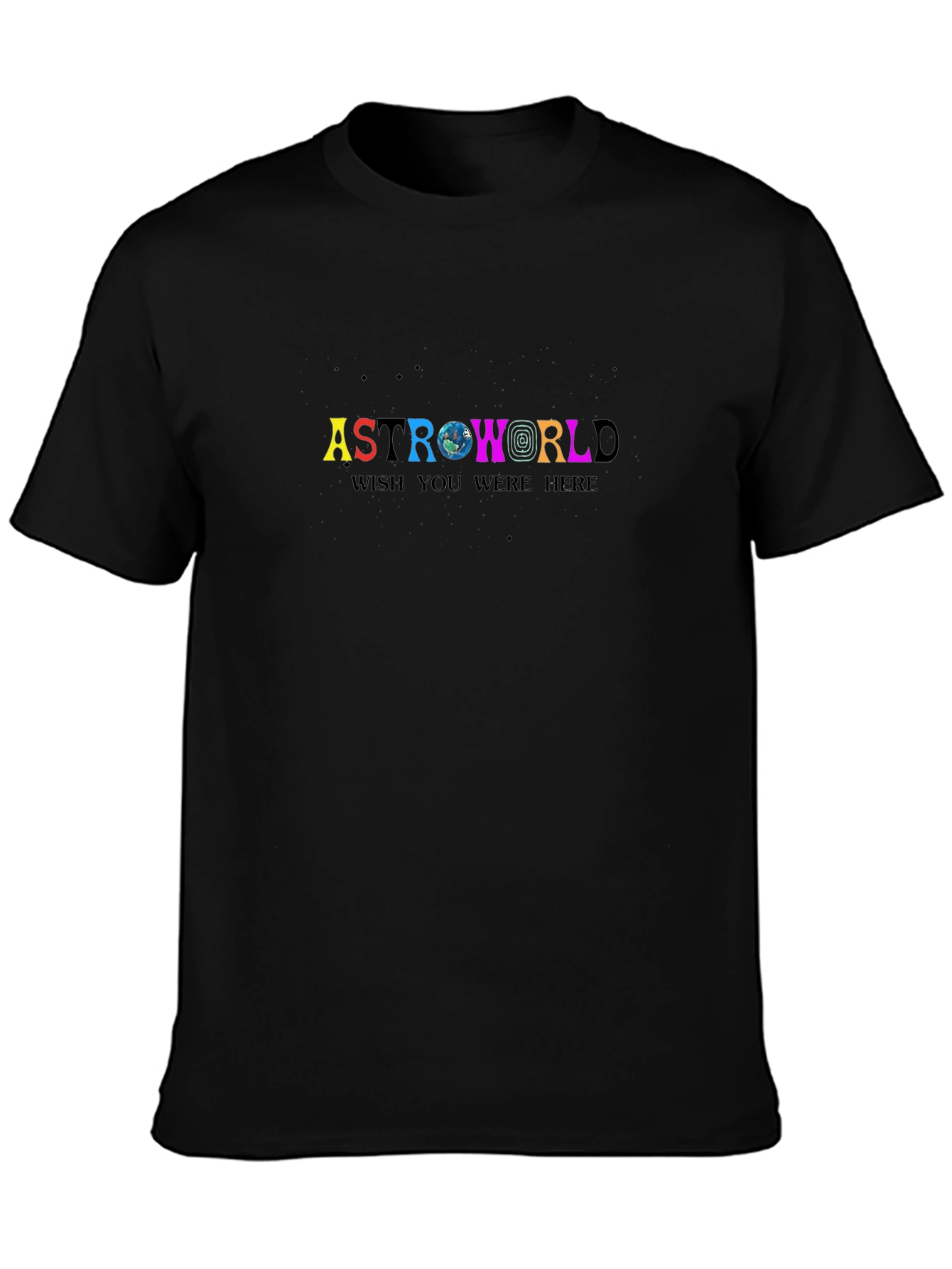 Astroworld Wish You Were Here Black Tee