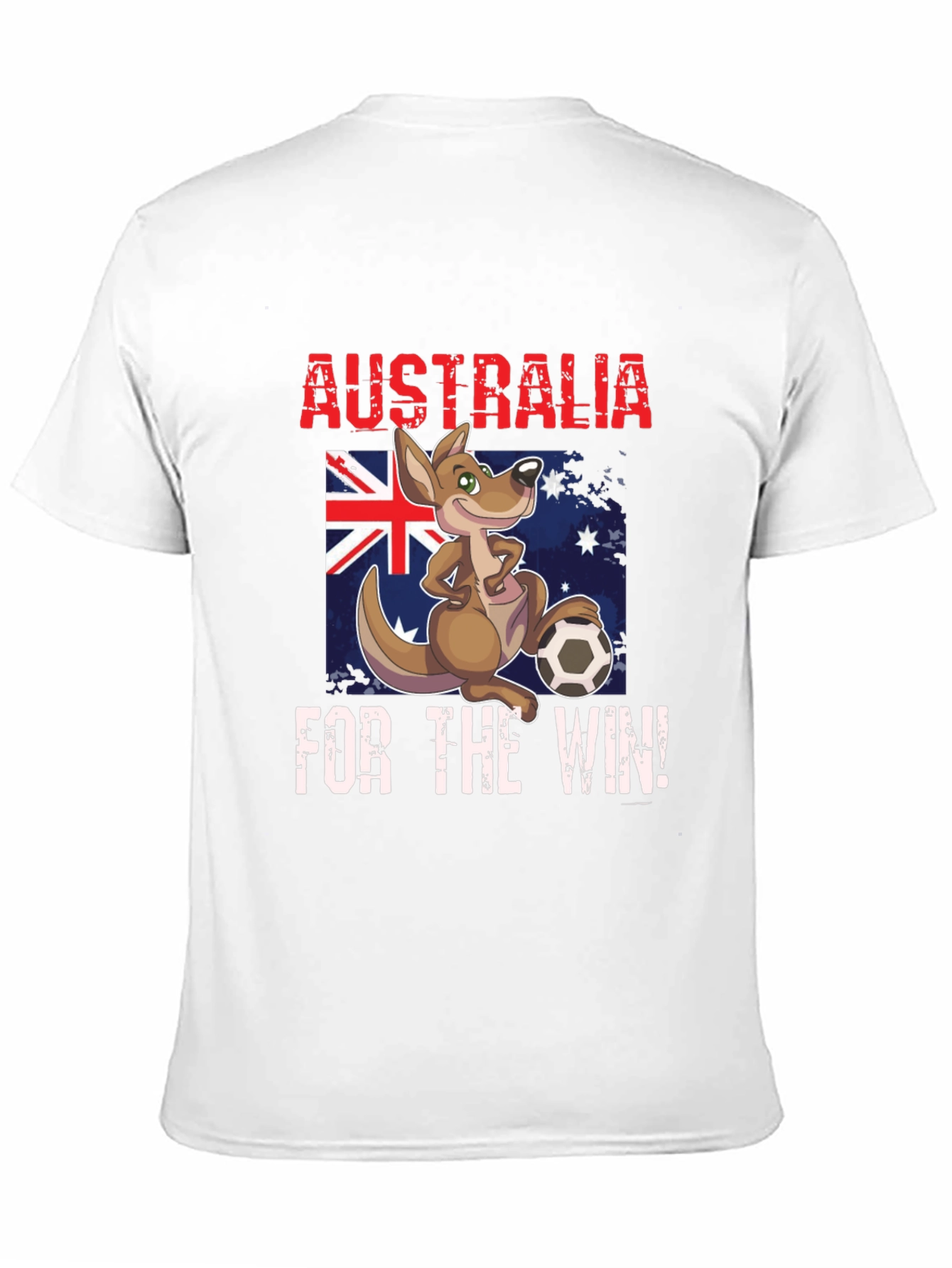 Australia Soccer T-Shirt Kangaroo Cartoon