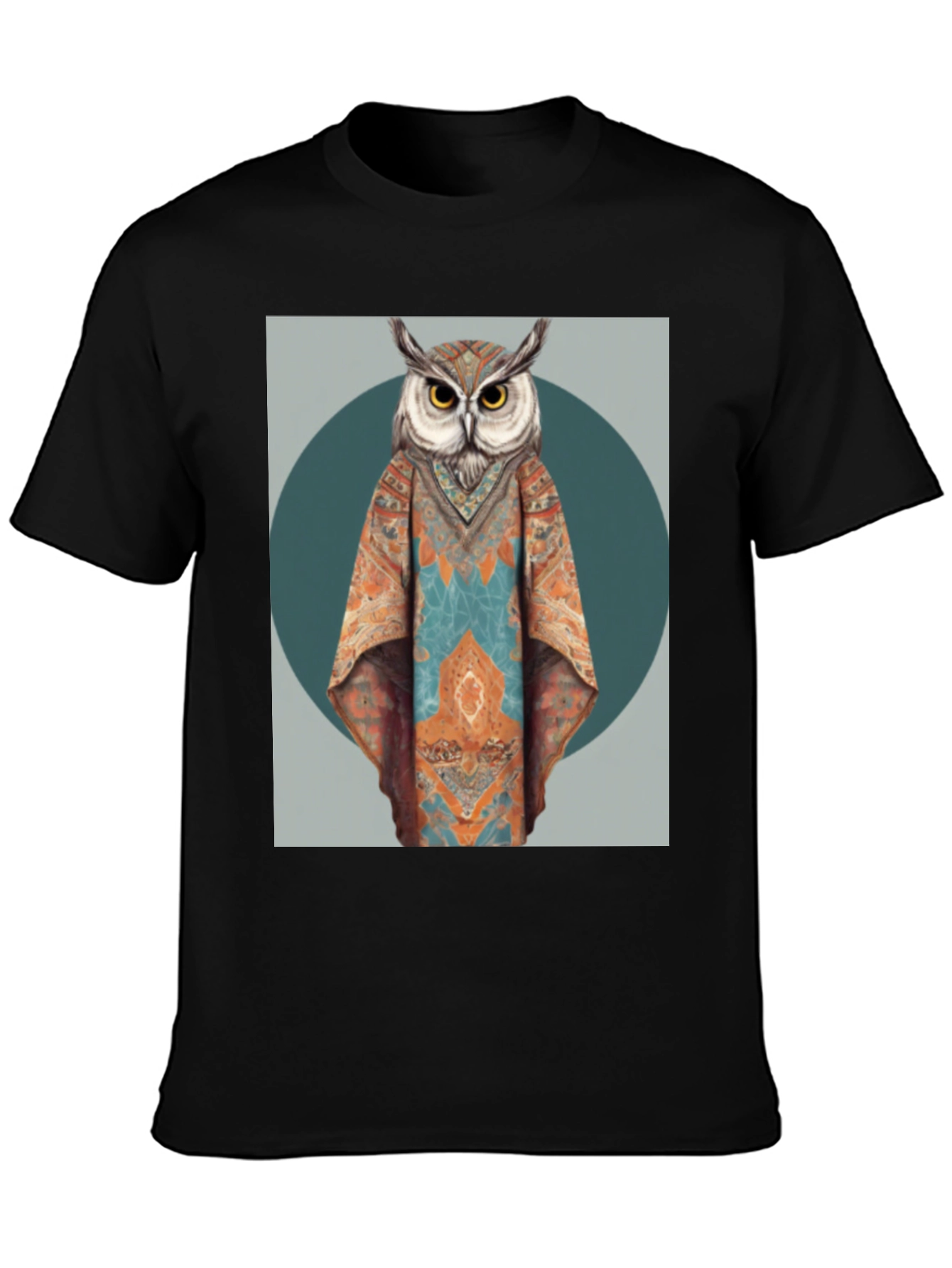 Boho Owl Graphic Tee - Unique Animal Print T-Shirt