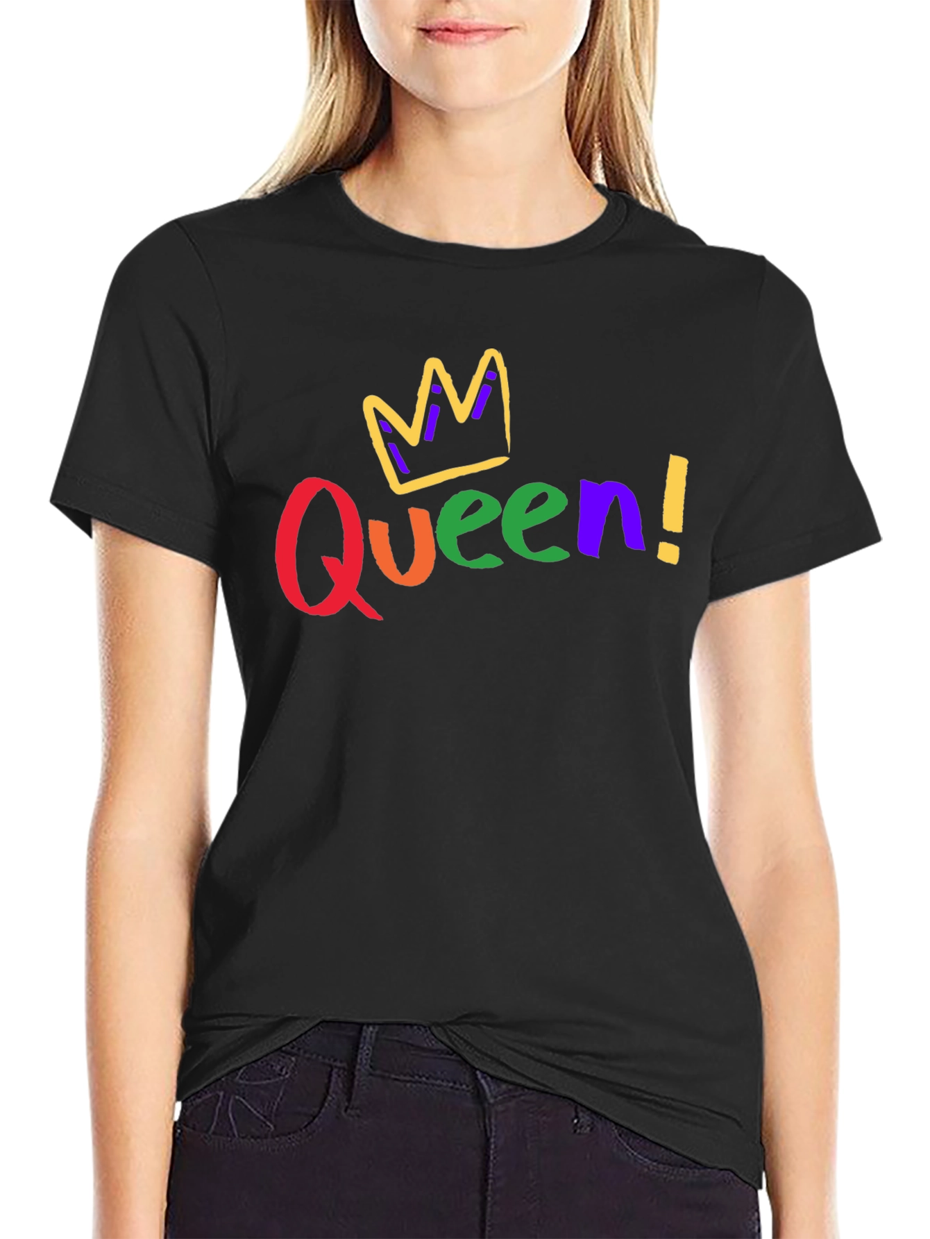 Queen! Colorful Graphic T-Shirt