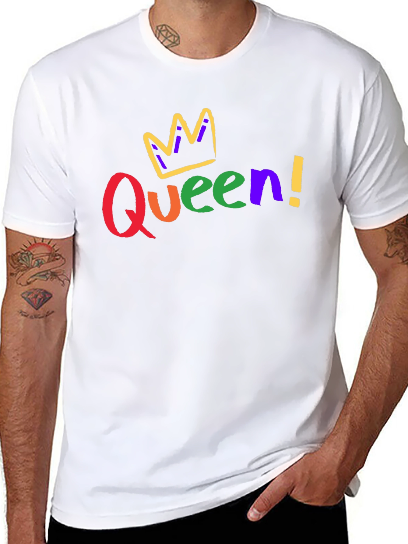 Queen! Colorful Graphic T-Shirt