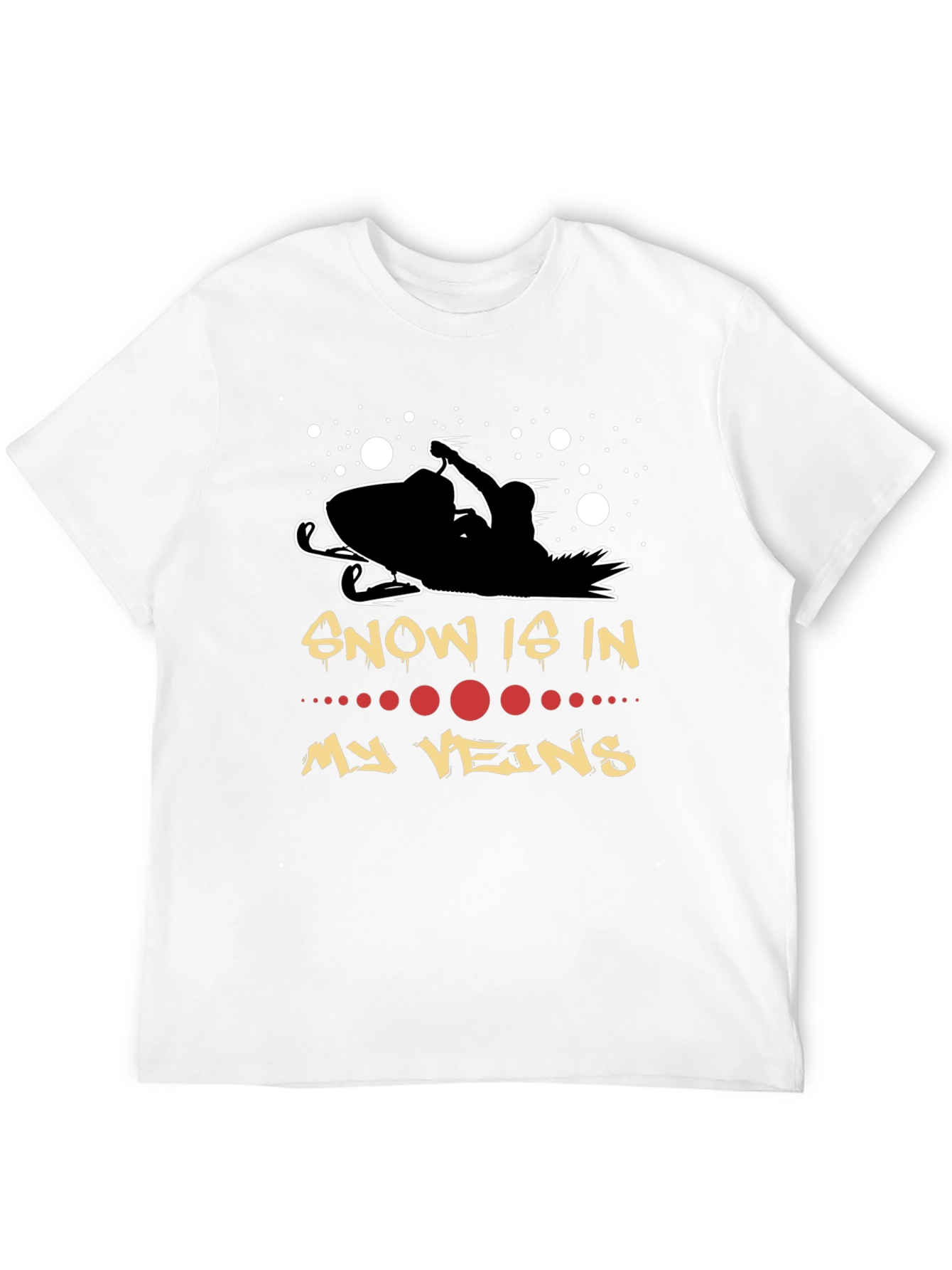 Snow Is In My Veins Black Graphic Tee