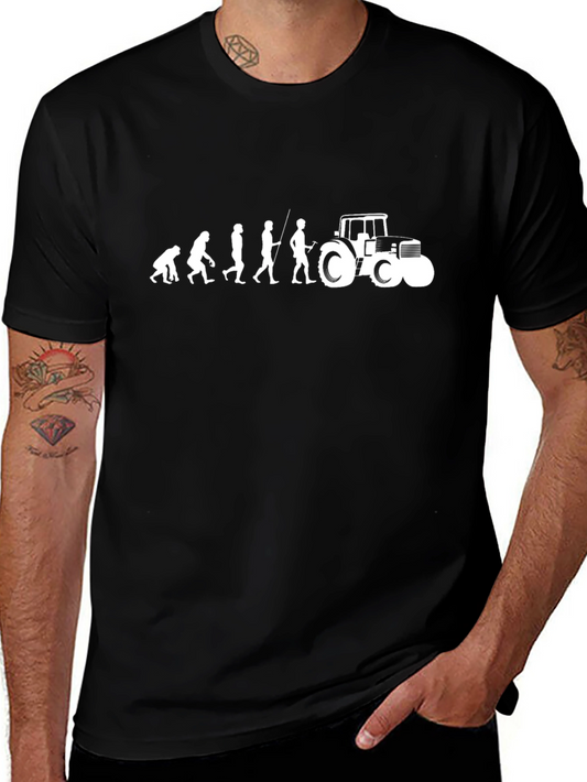 Evolution of Farming Black T-Shirt