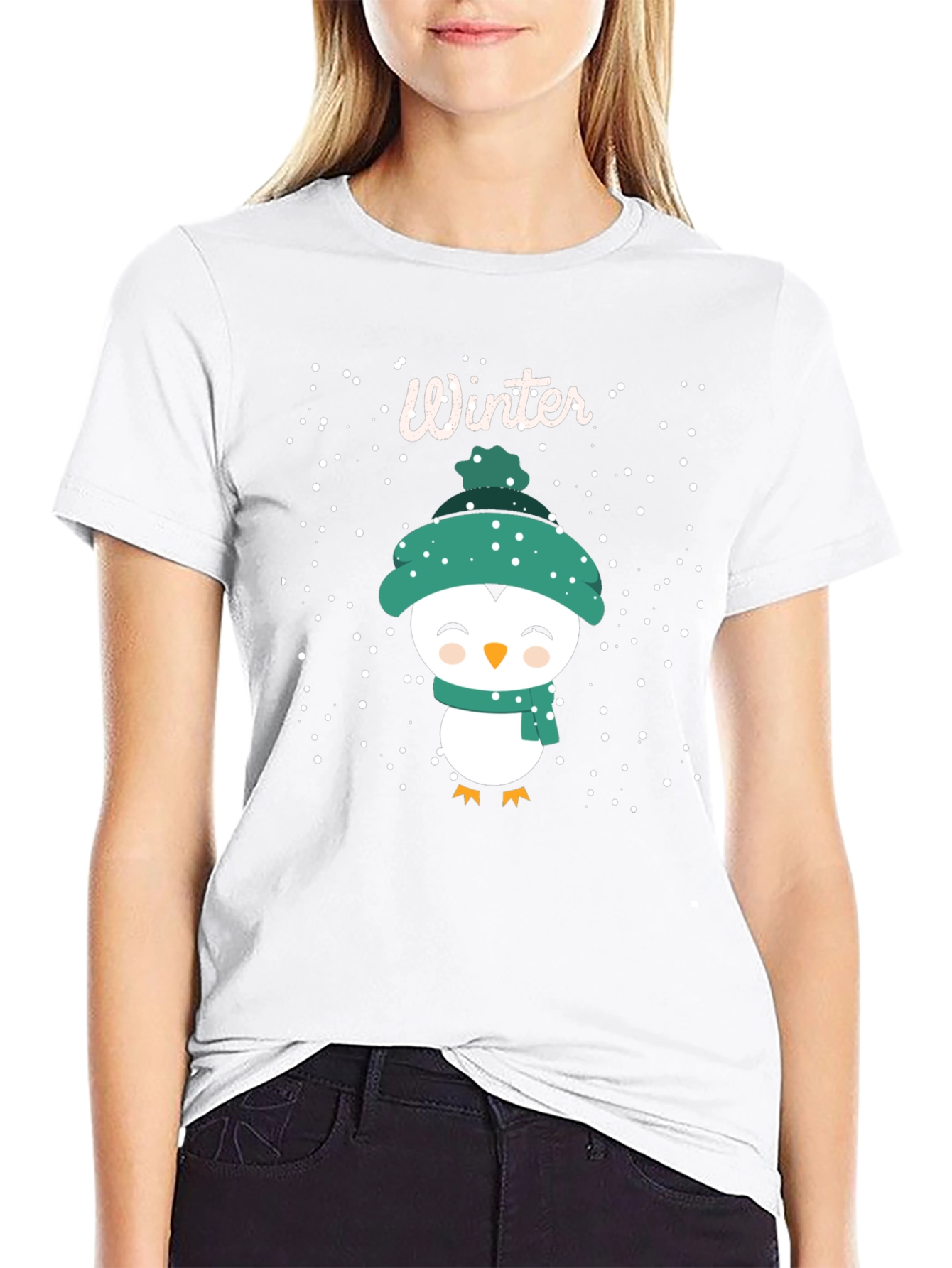 Winter Penguin T-Shirt - Festive Holiday Tee