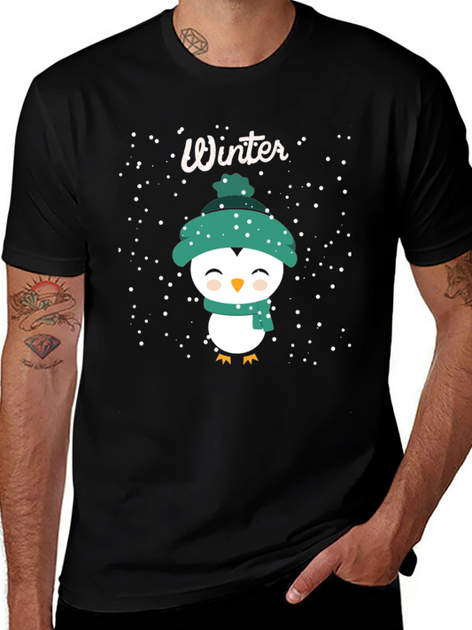 Winter Penguin T-Shirt - Festive Holiday Tee