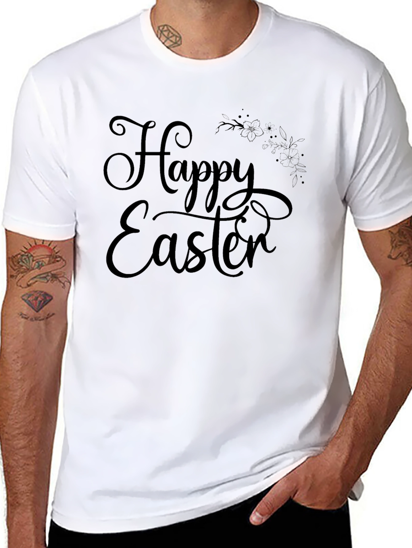 Happy Easter Black T-Shirt