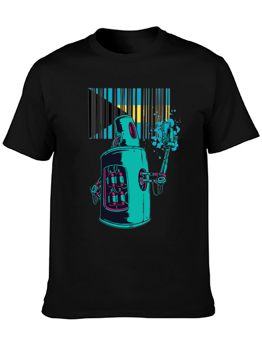 Robot Bahamas Flag Graphic Tee