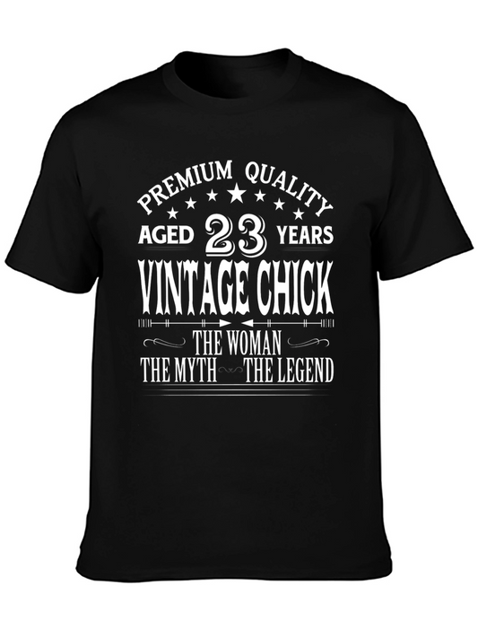 Premium Quality Vintage Chick 23rd Birthday T-Shirt