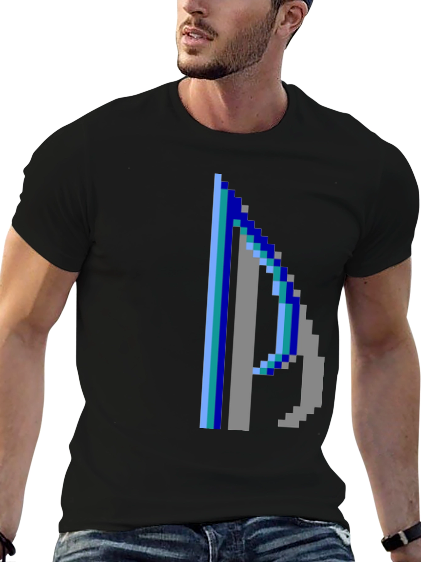 Pixelated P Graphic Tee - Retro Style