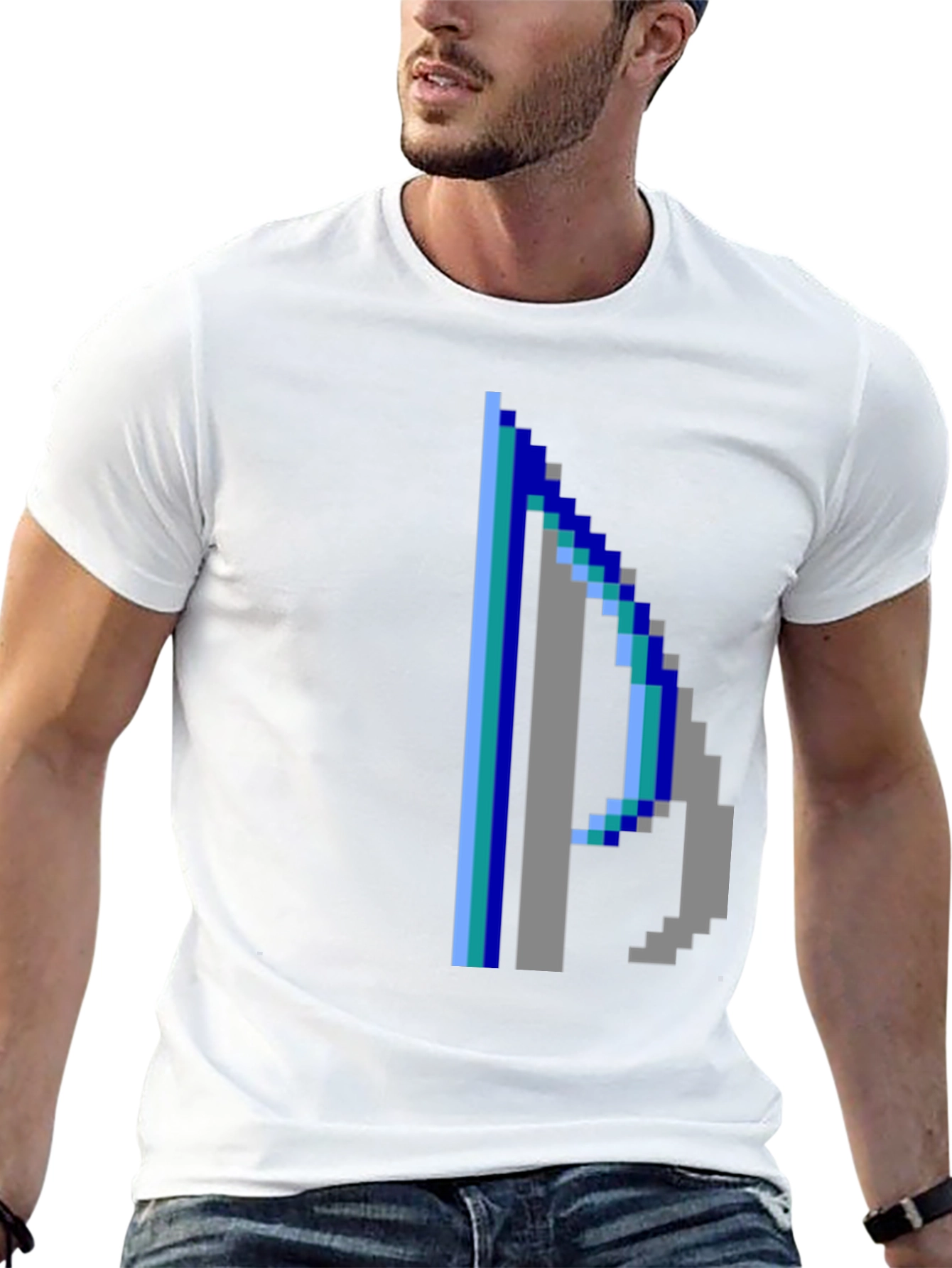 Pixelated P Graphic Tee - Retro Style