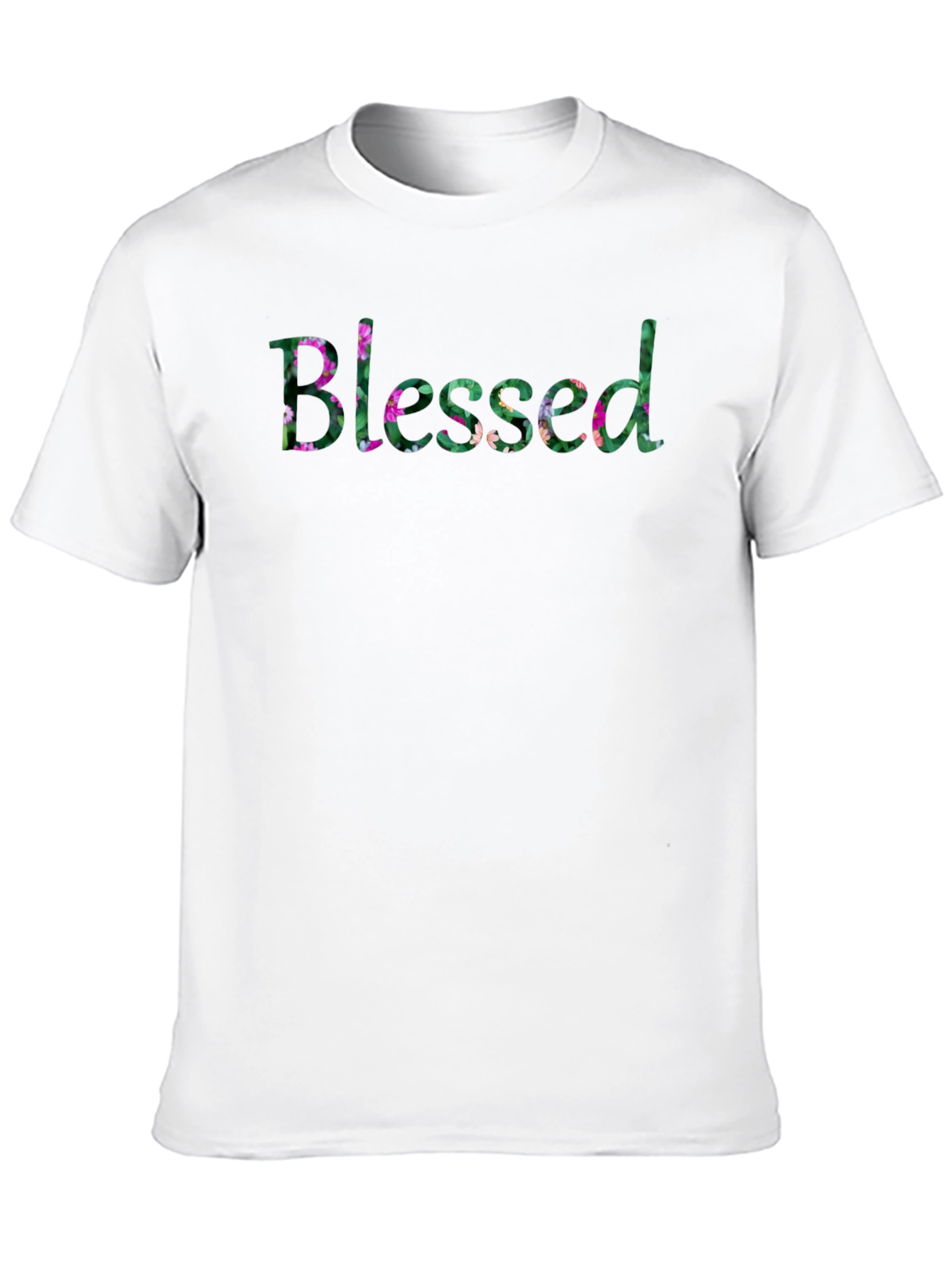 Blessed Floral Graphic Tee - Black