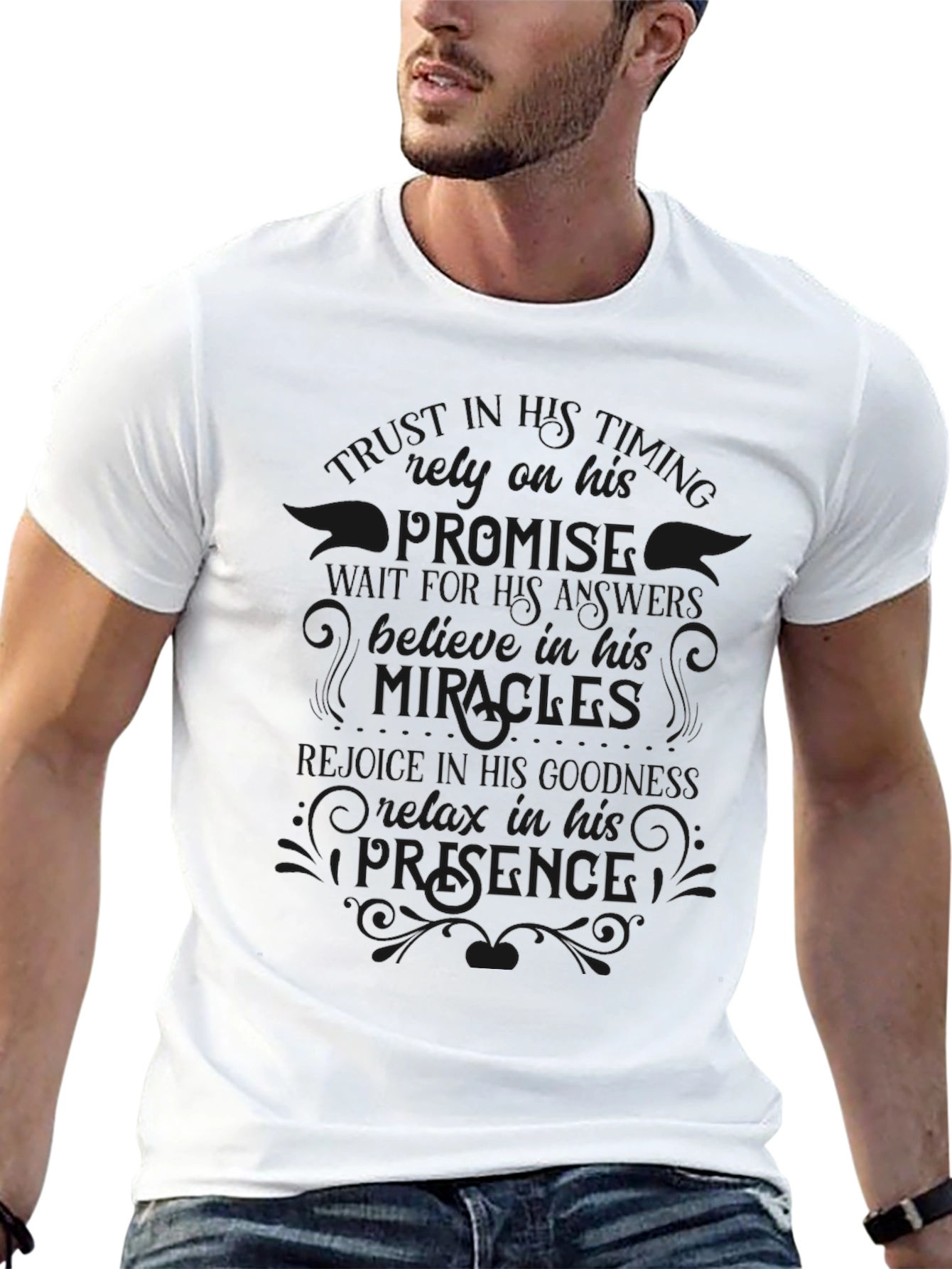 Black Christian Faith Graphic T-Shirt