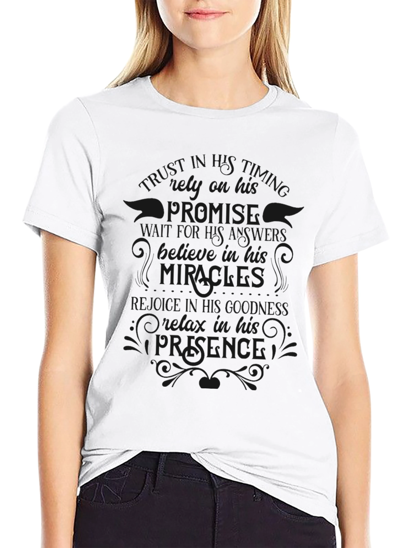 Black Christian Faith Graphic T-Shirt