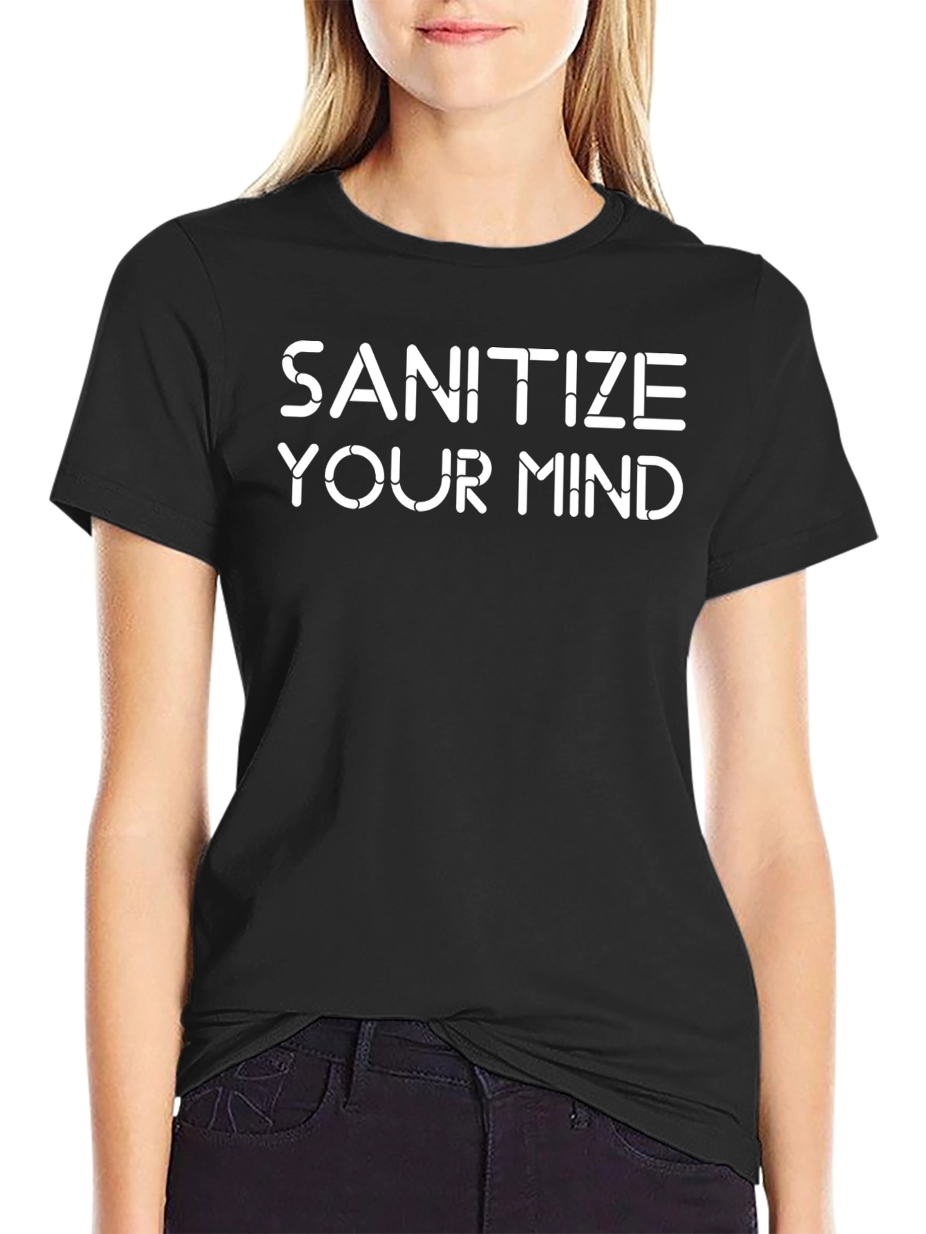 Sanitize Your Mind Graphic Tee - Black