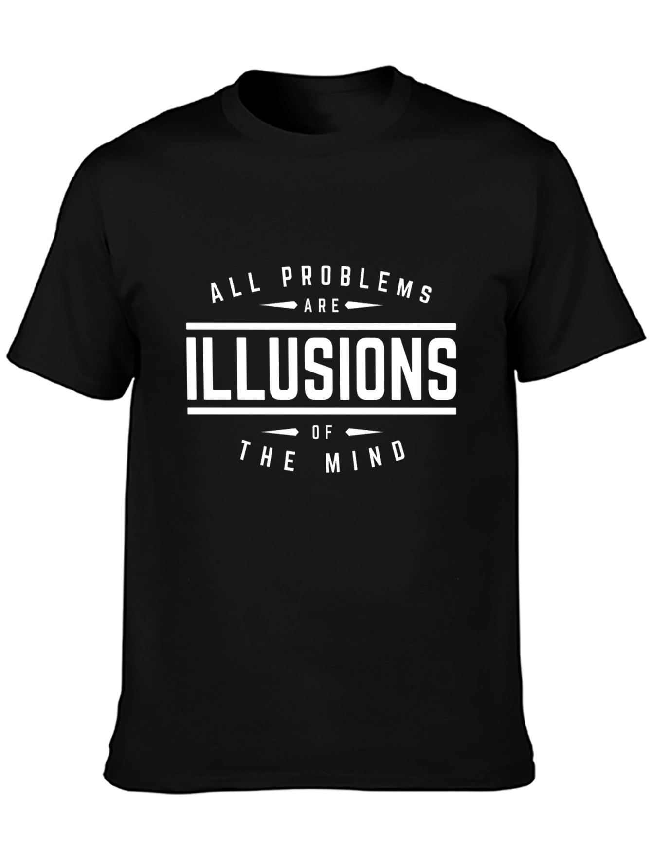 Illusion of the Mind Black Graphic T-Shirt