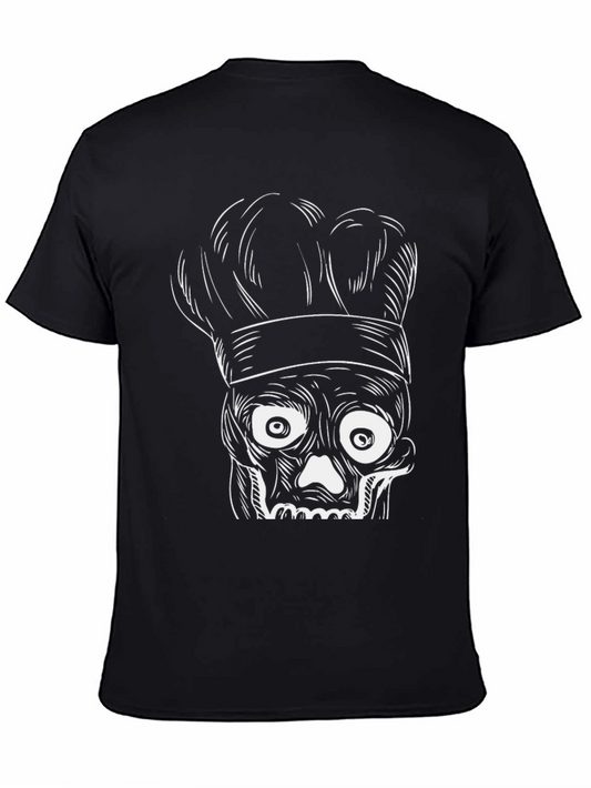 Chef Skull Graphic T-Shirt - Black