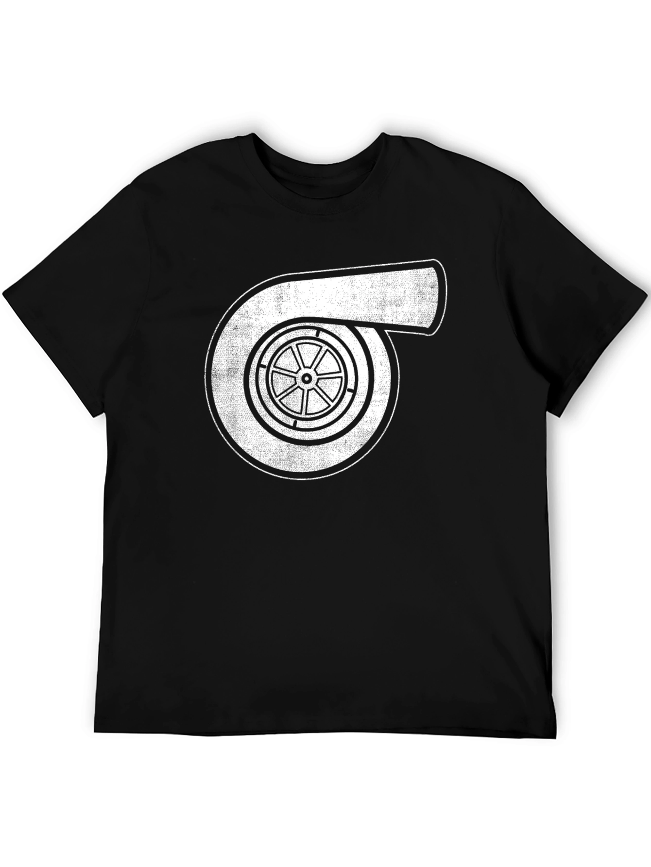 Turbocharger Graphic Tee - Black Crew Neck