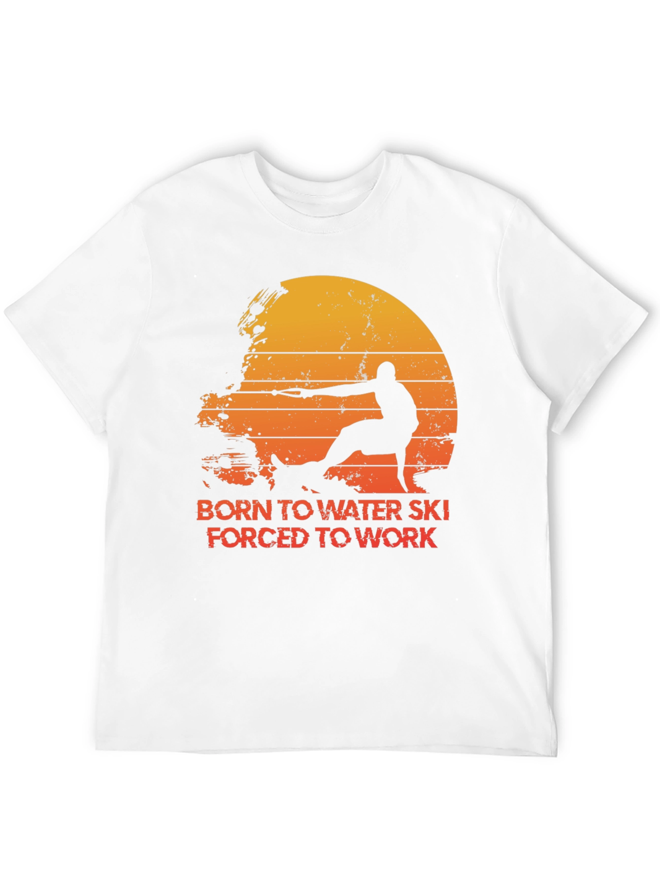 Born To Water Ski T-Shirt - Sunset Design