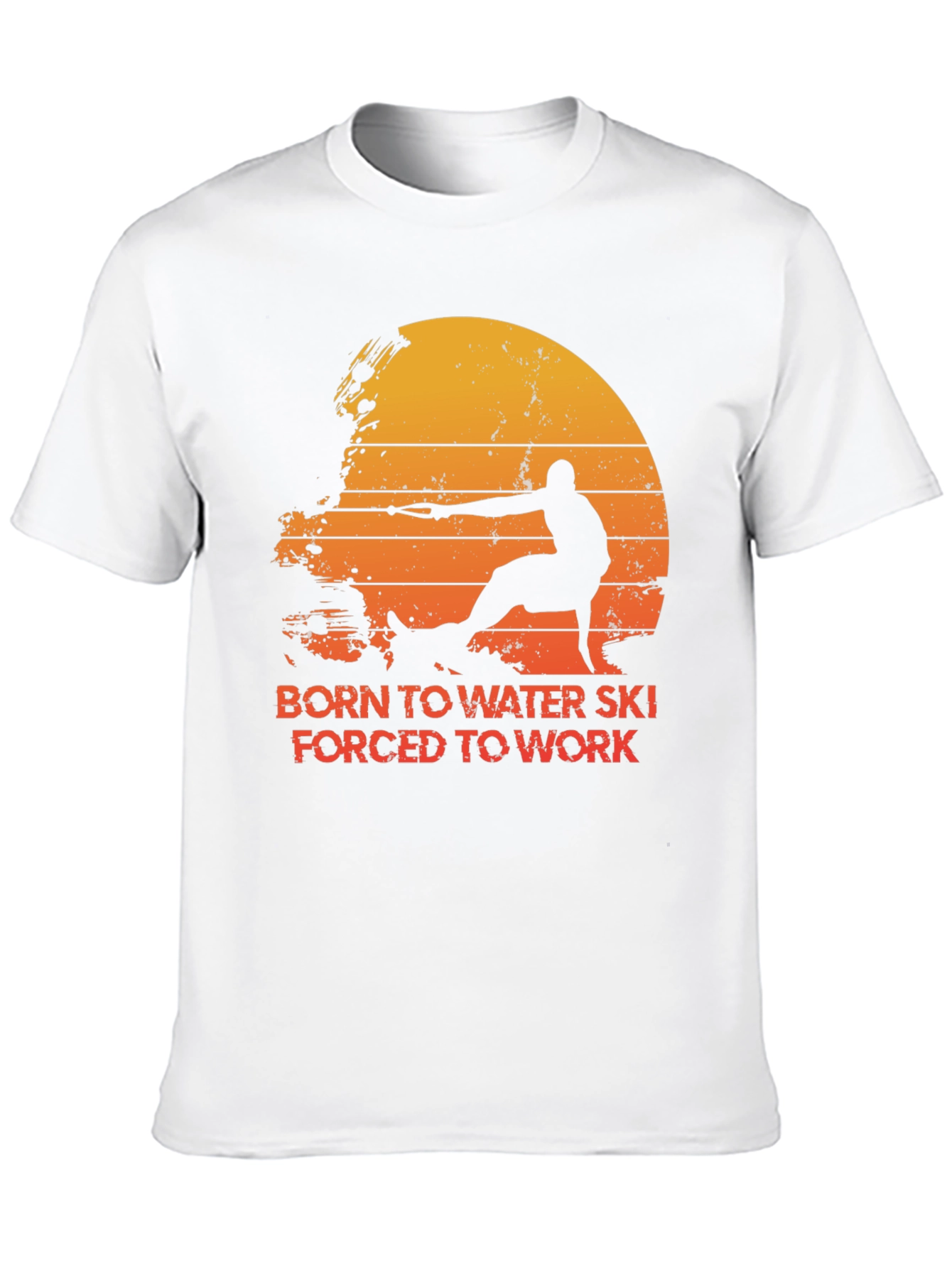 Born To Water Ski T-Shirt - Sunset Design