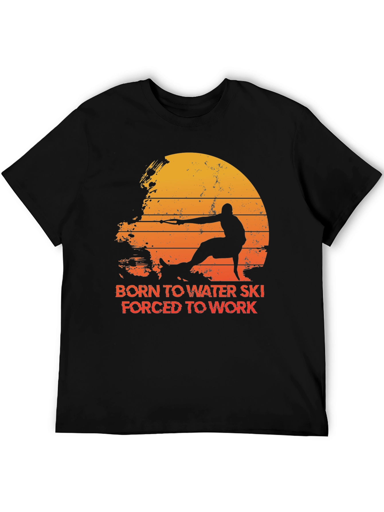 Born To Water Ski T-Shirt - Sunset Design