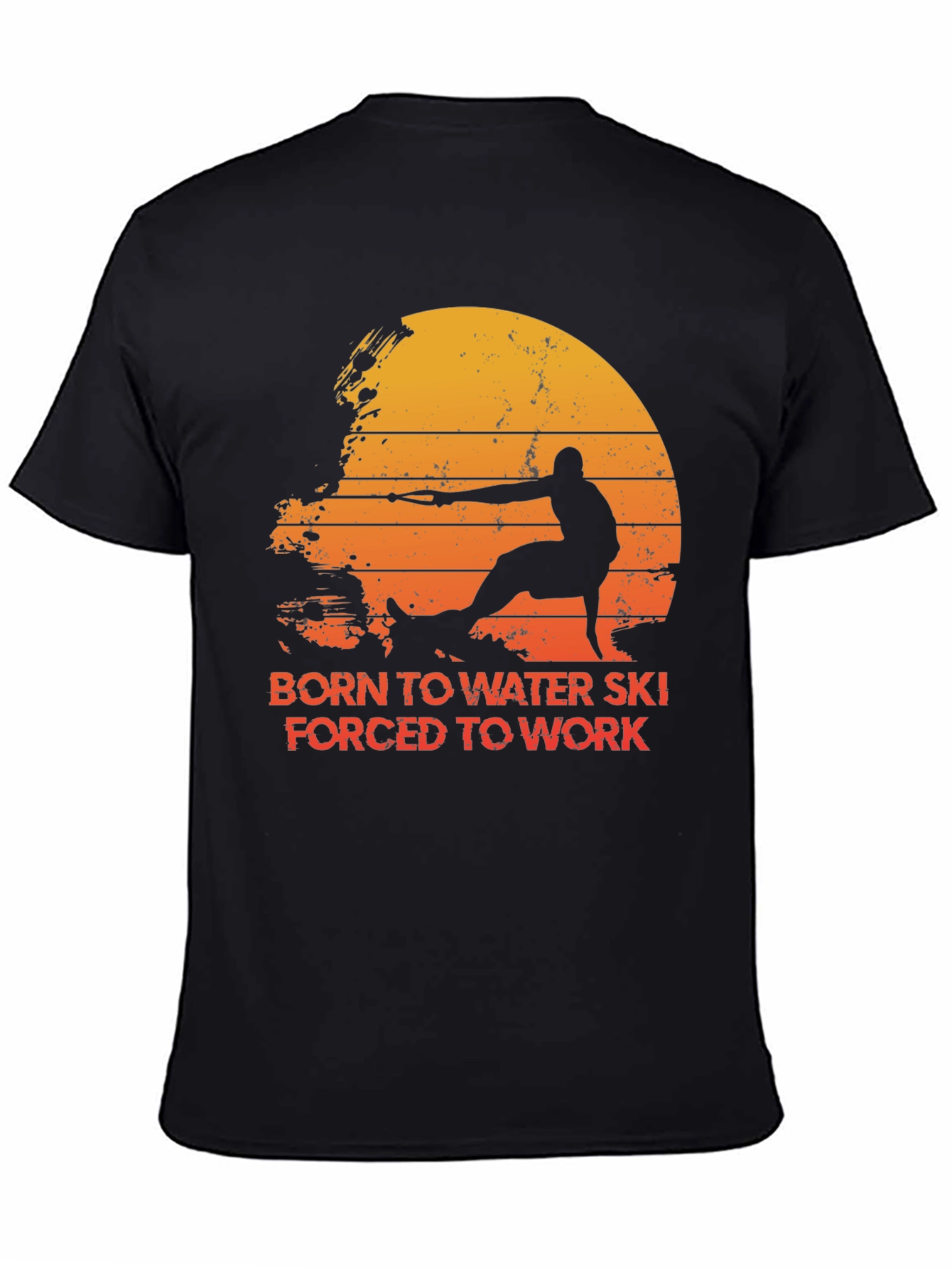 Born To Water Ski T-Shirt - Sunset Design